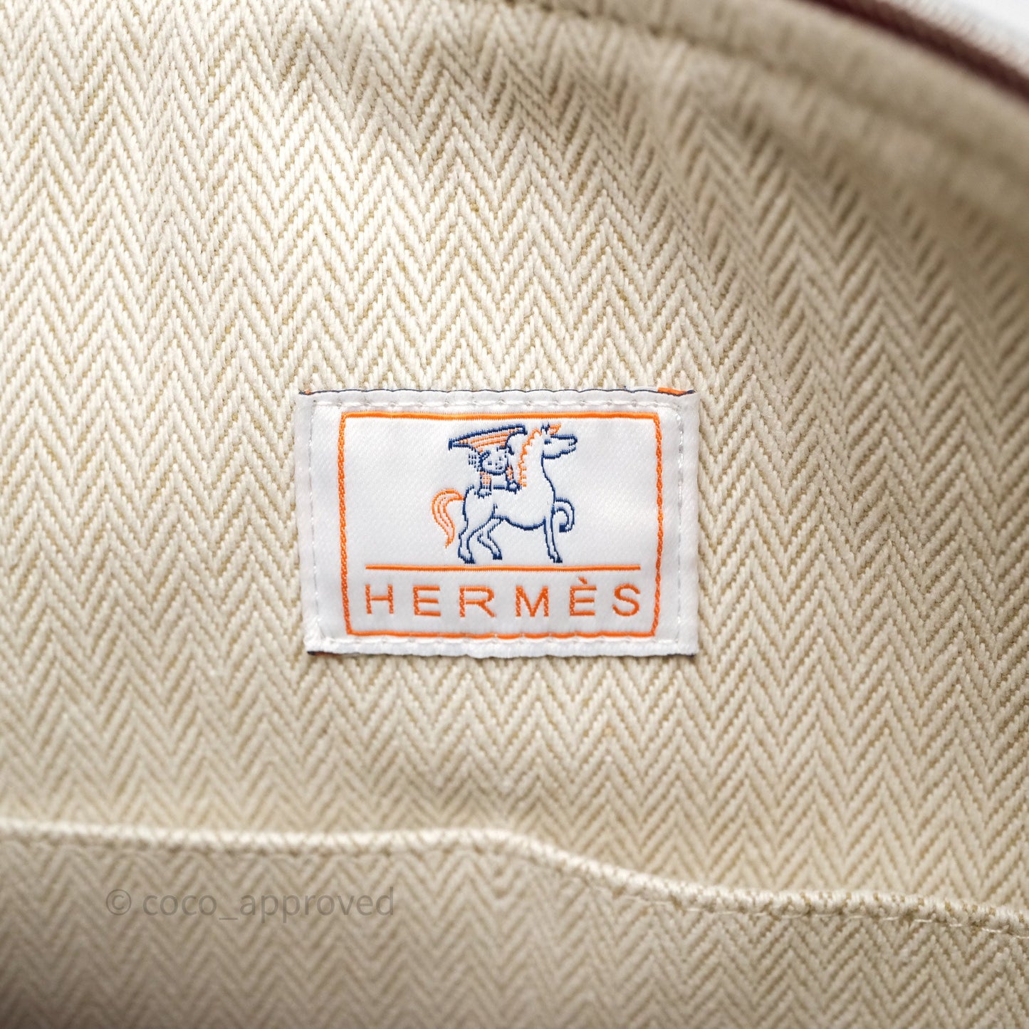 Hermès Large Bride-A-Brac Cabriole Canvas Terracotta