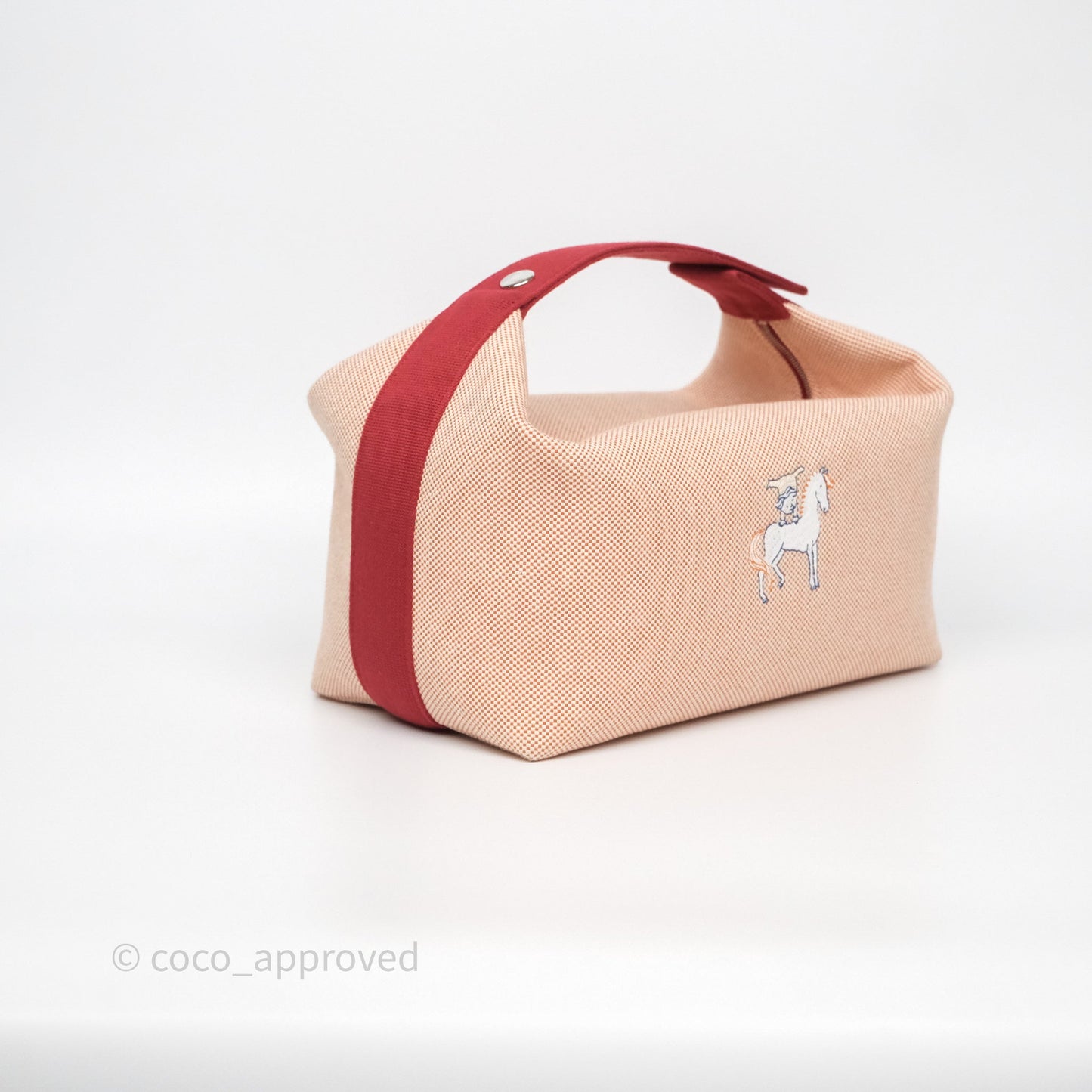 Hermès Large Bride-A-Brac Cabriole Canvas Terracotta