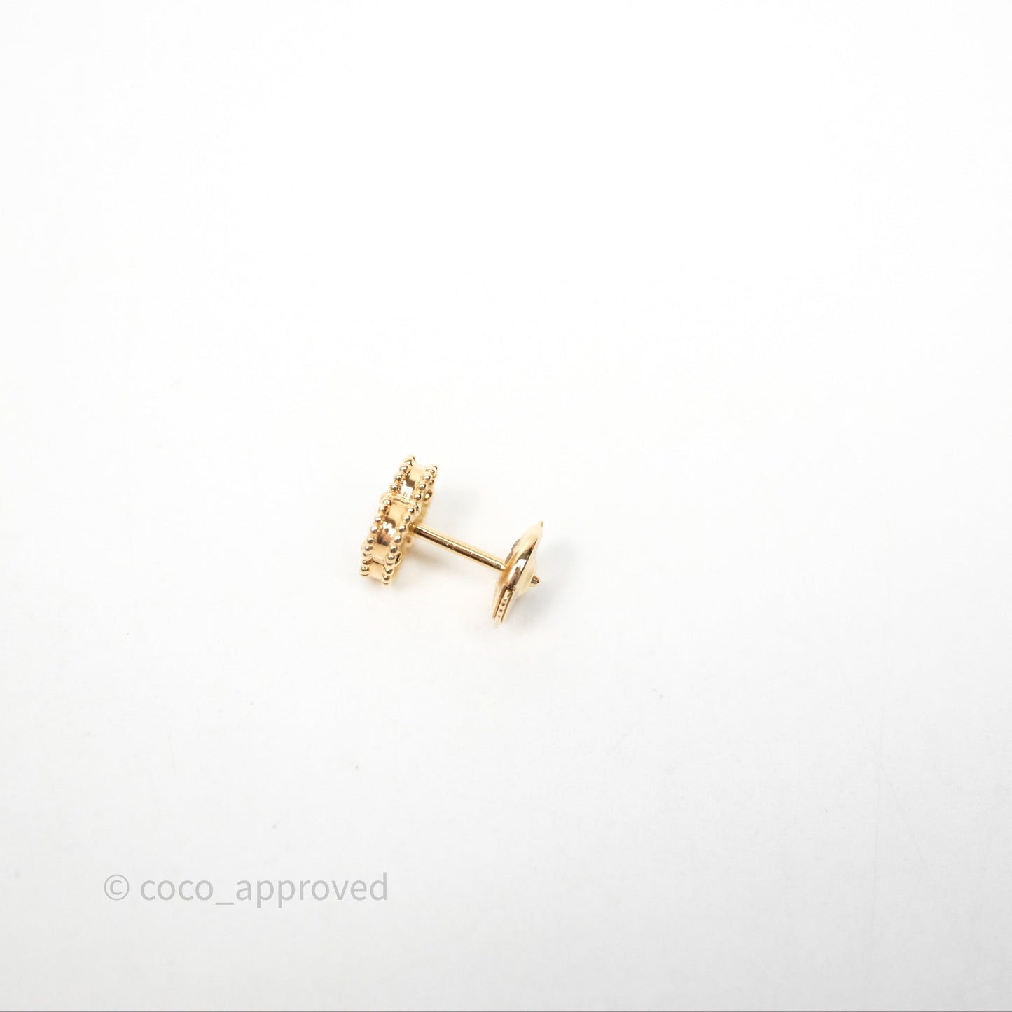 Van Cleef & Arpels Sweet Alhambra Earstuds Earrings Pendant Onyx Yellow Gold
