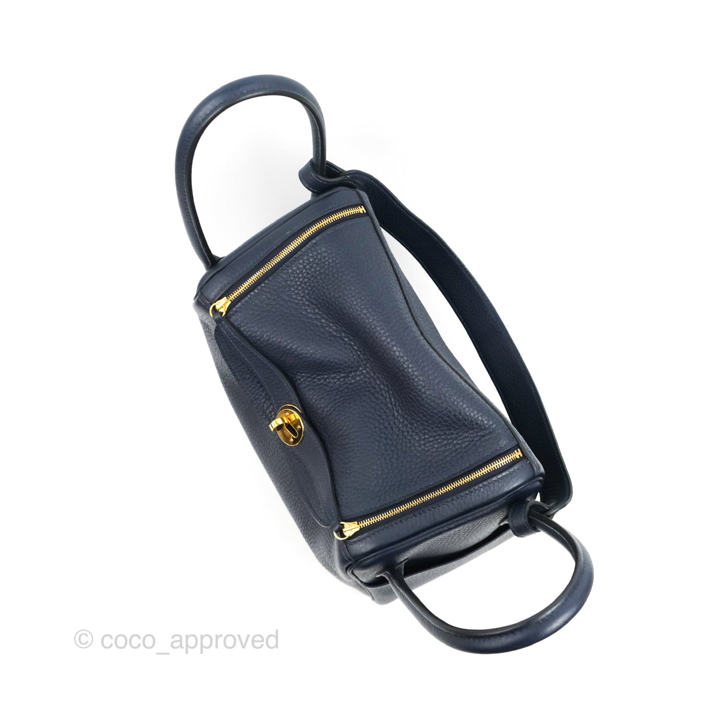 Hermès Lindy 26 Taurillion Clemence Bleu Nuit 2Z Gold Hardware
