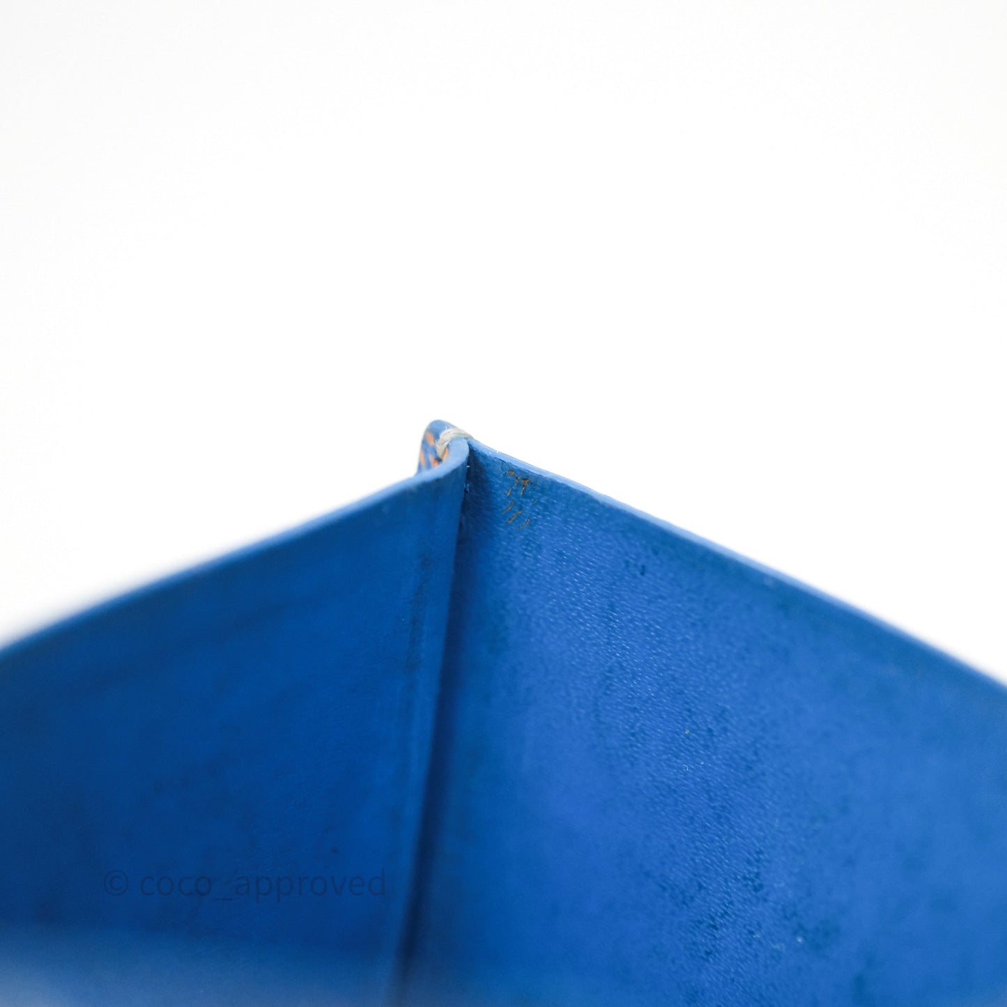 Goyard Card Holder Blue Goyardine Canvas