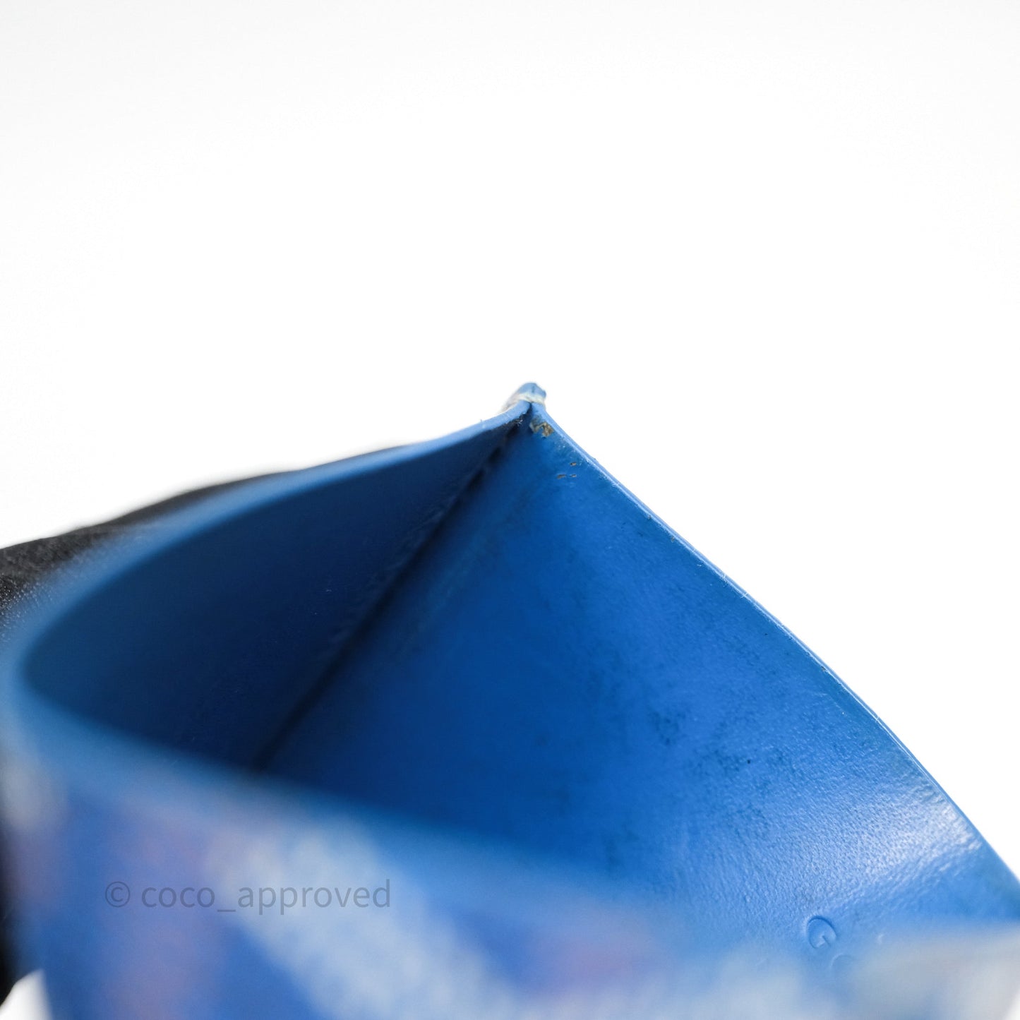 Goyard Card Holder Blue Goyardine Canvas