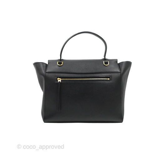Celine Mini Belt Bag Black Grained Calfskin Gold Hardware