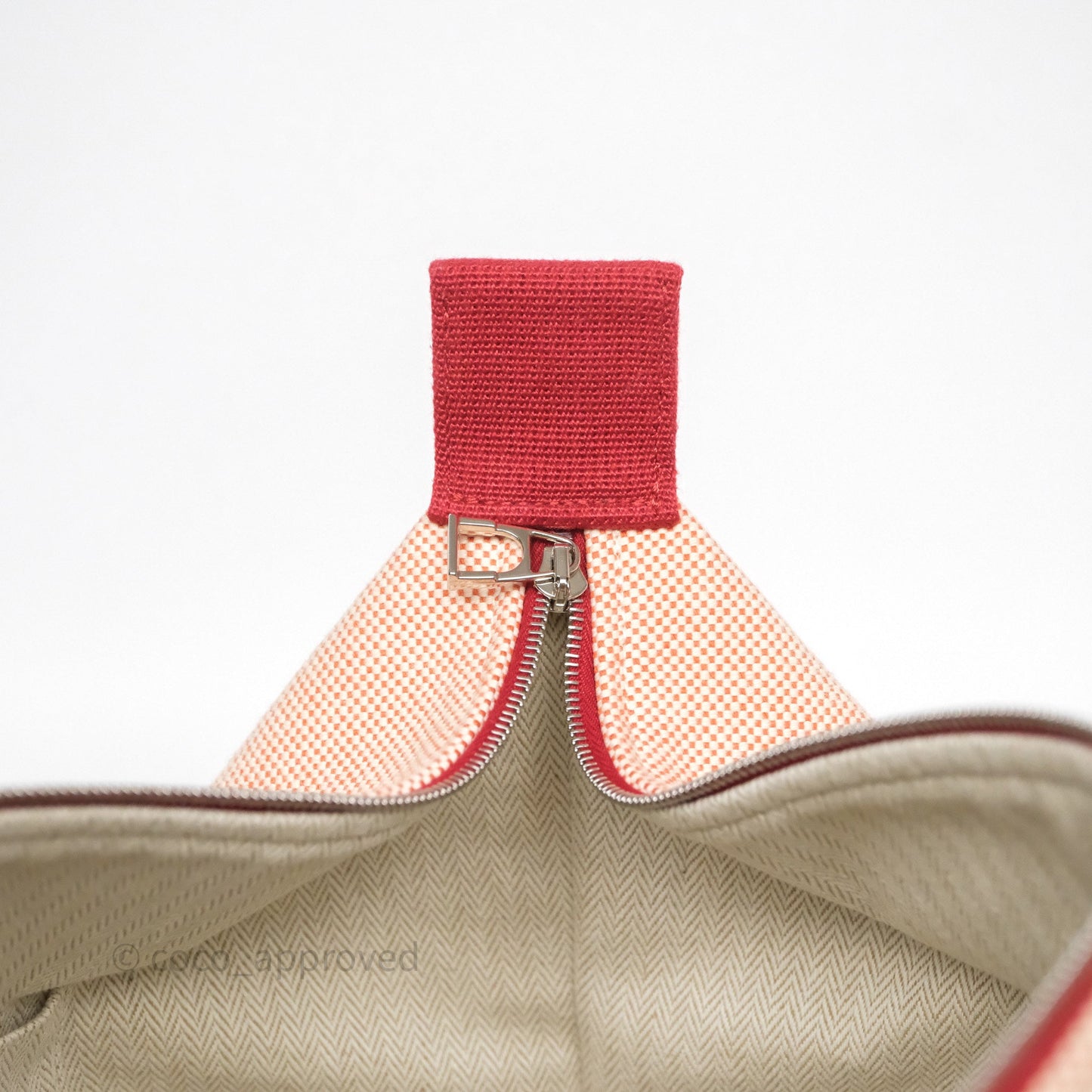Hermès Large Bride-A-Brac Cabriole Canvas Terracotta