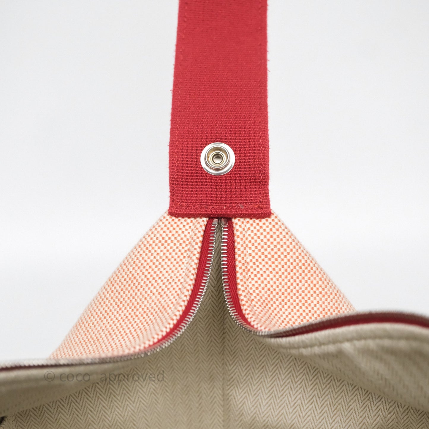 Hermès Large Bride-A-Brac Cabriole Canvas Terracotta
