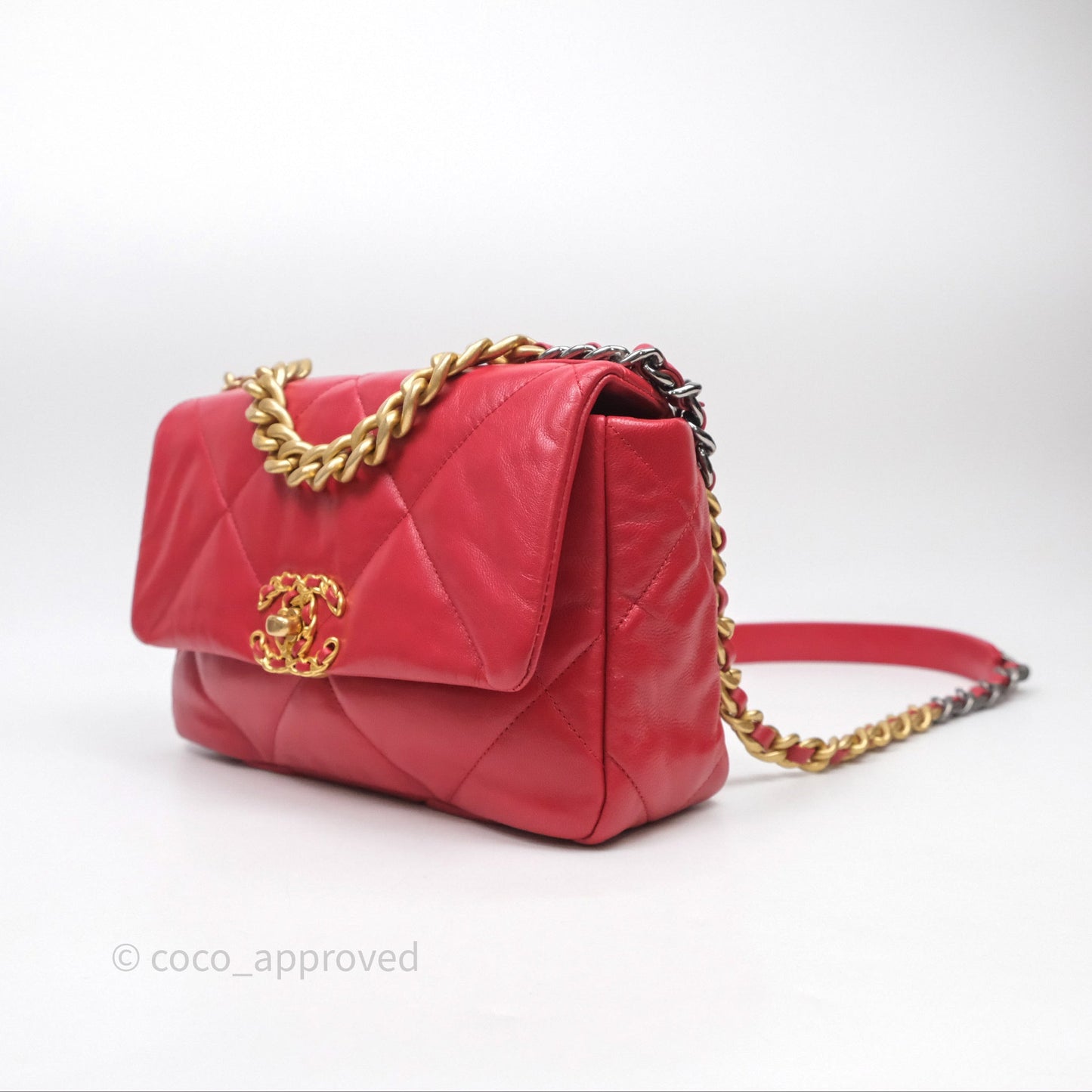 Chanel 19 Small Red Mixed Hardware