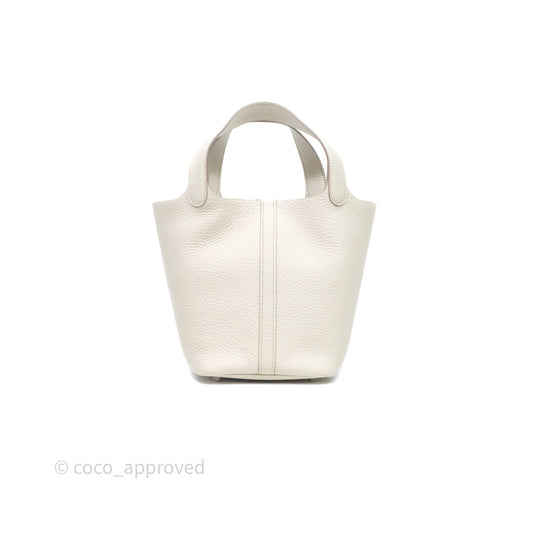 Hermes Picotin 18 Beton 8L Clemence  Palladium Hardware