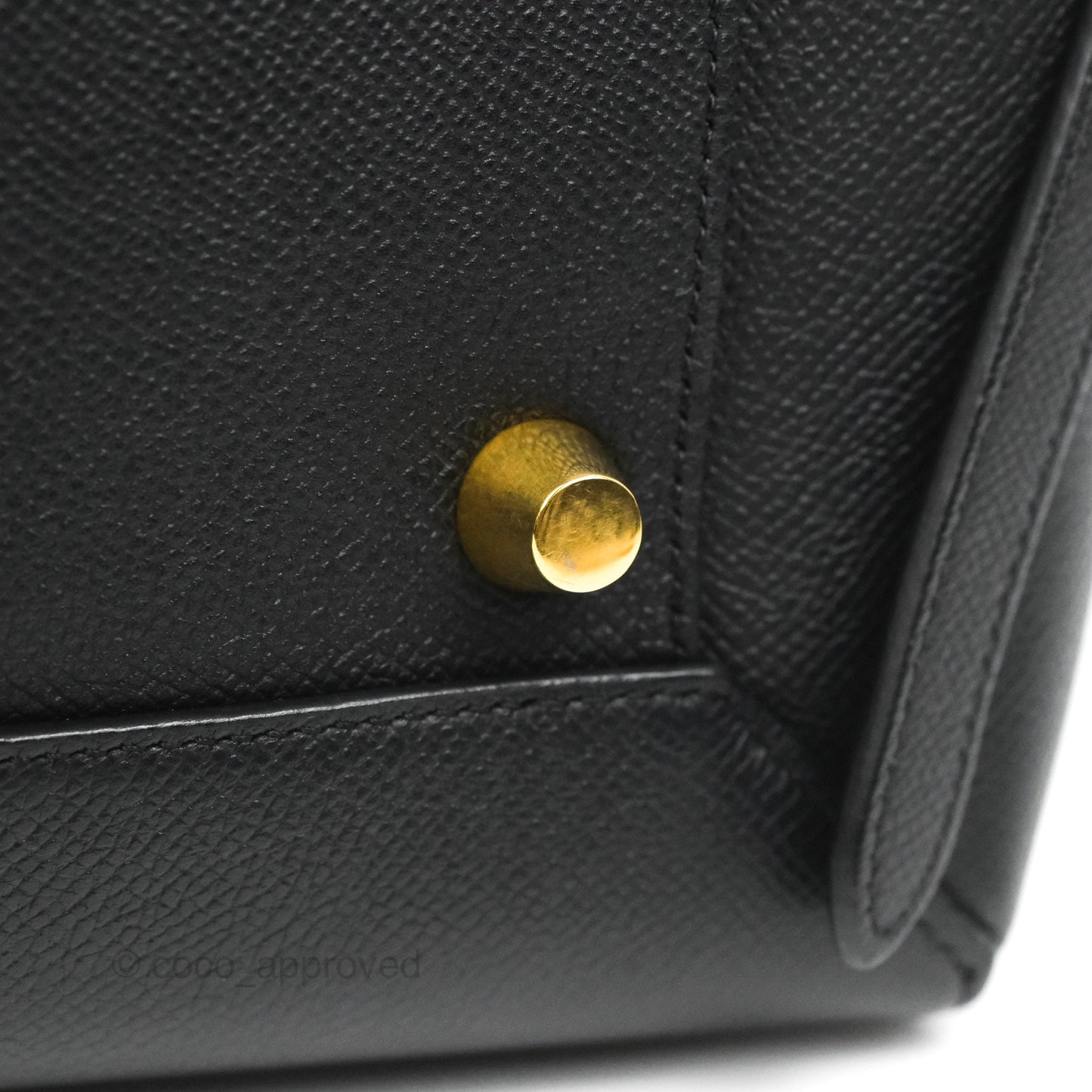 Celine Mini Belt Bag Black Grained Calfskin Gold Hardware