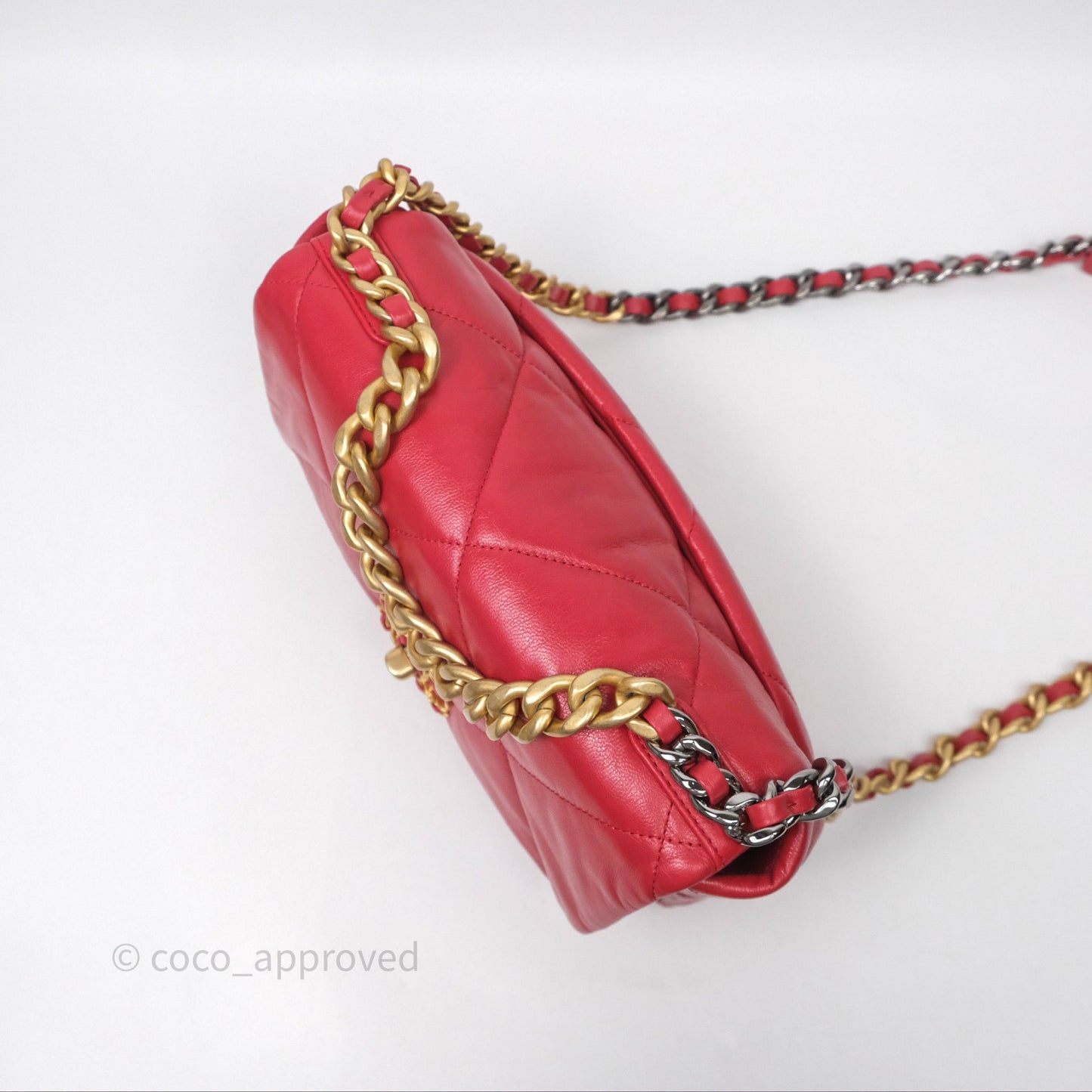 Chanel 19 Small Red Mixed Hardware