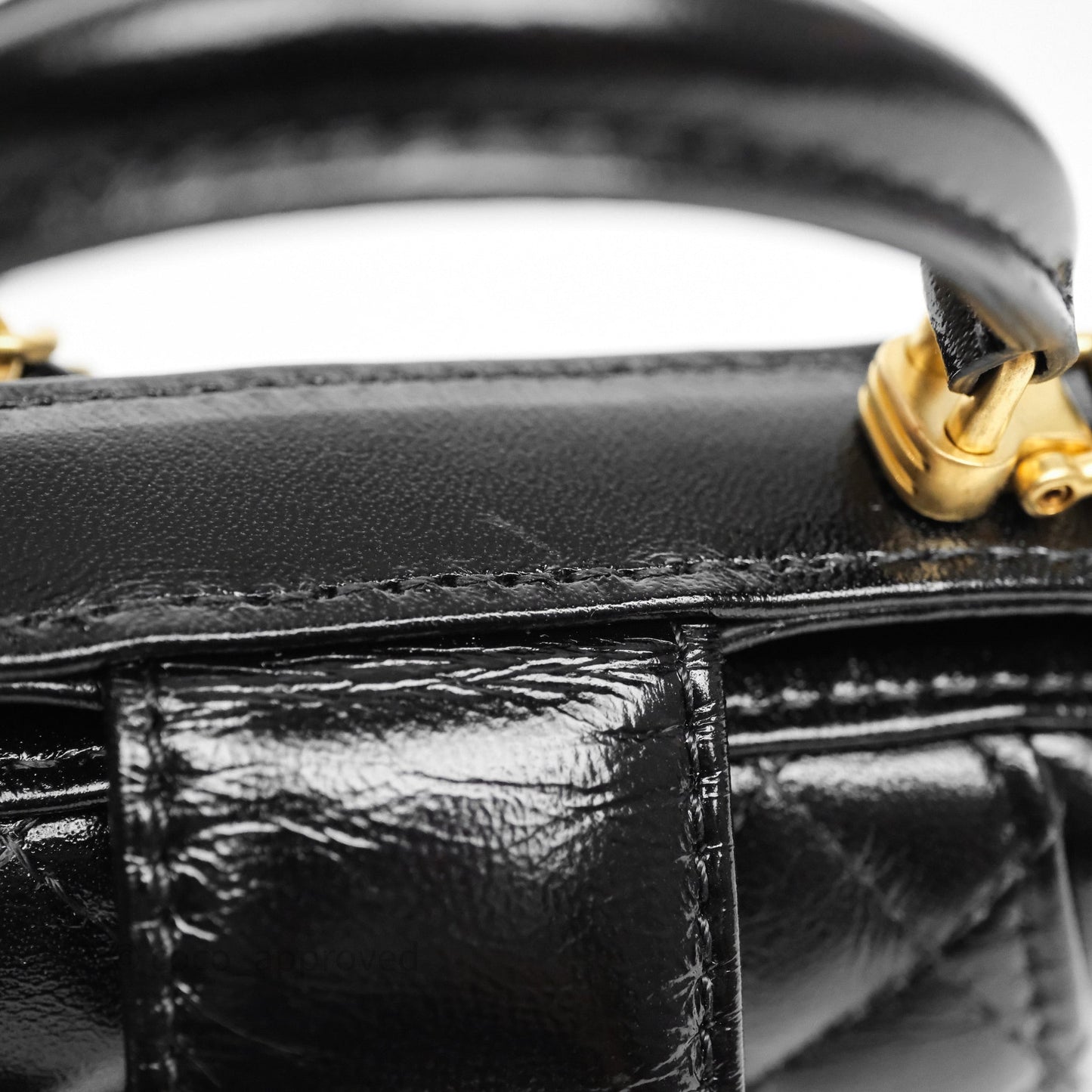 Chanel Mini Cocodoc Doctor Clutch with Chain Black Shiny Lambskin Aged Gold Hardware