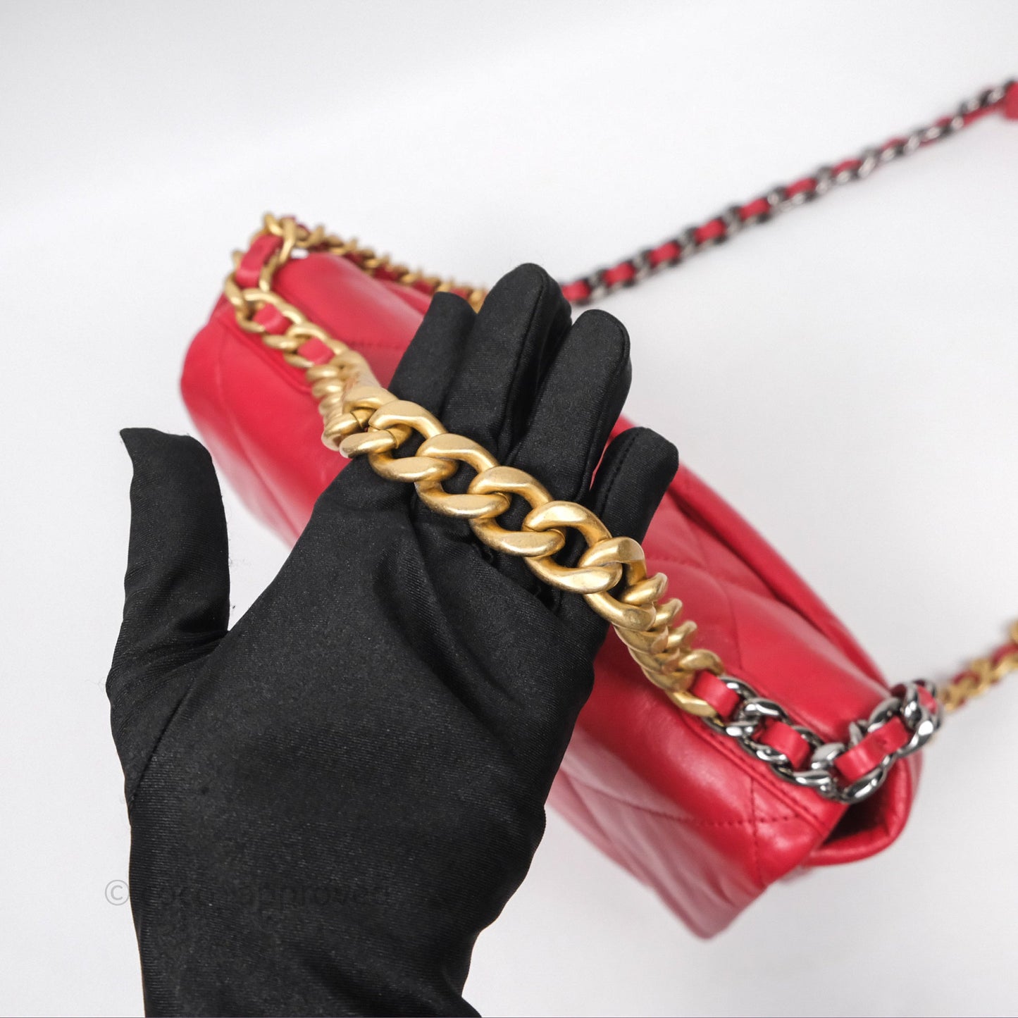 Chanel 19 Small Red Mixed Hardware