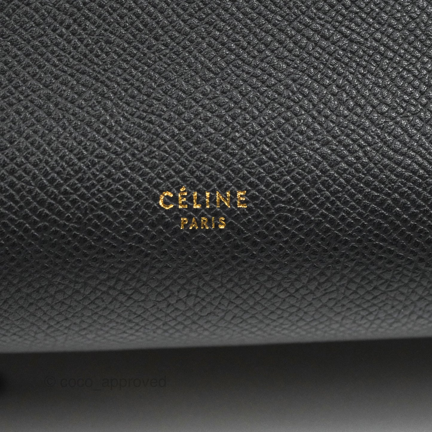 Celine Mini Belt Bag Black Grained Calfskin Gold Hardware
