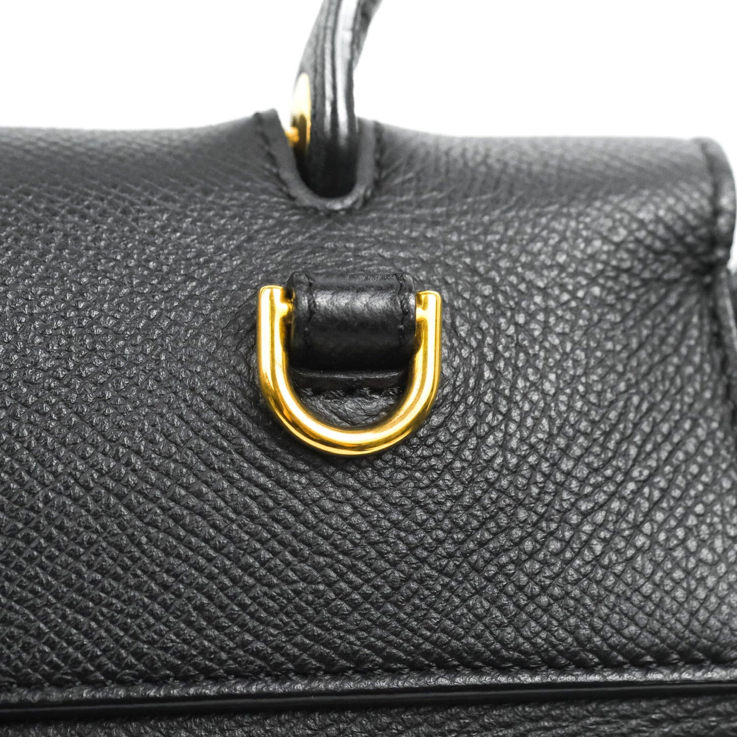 Celine Mini Belt Bag Black Grained Calfskin Gold Hardware