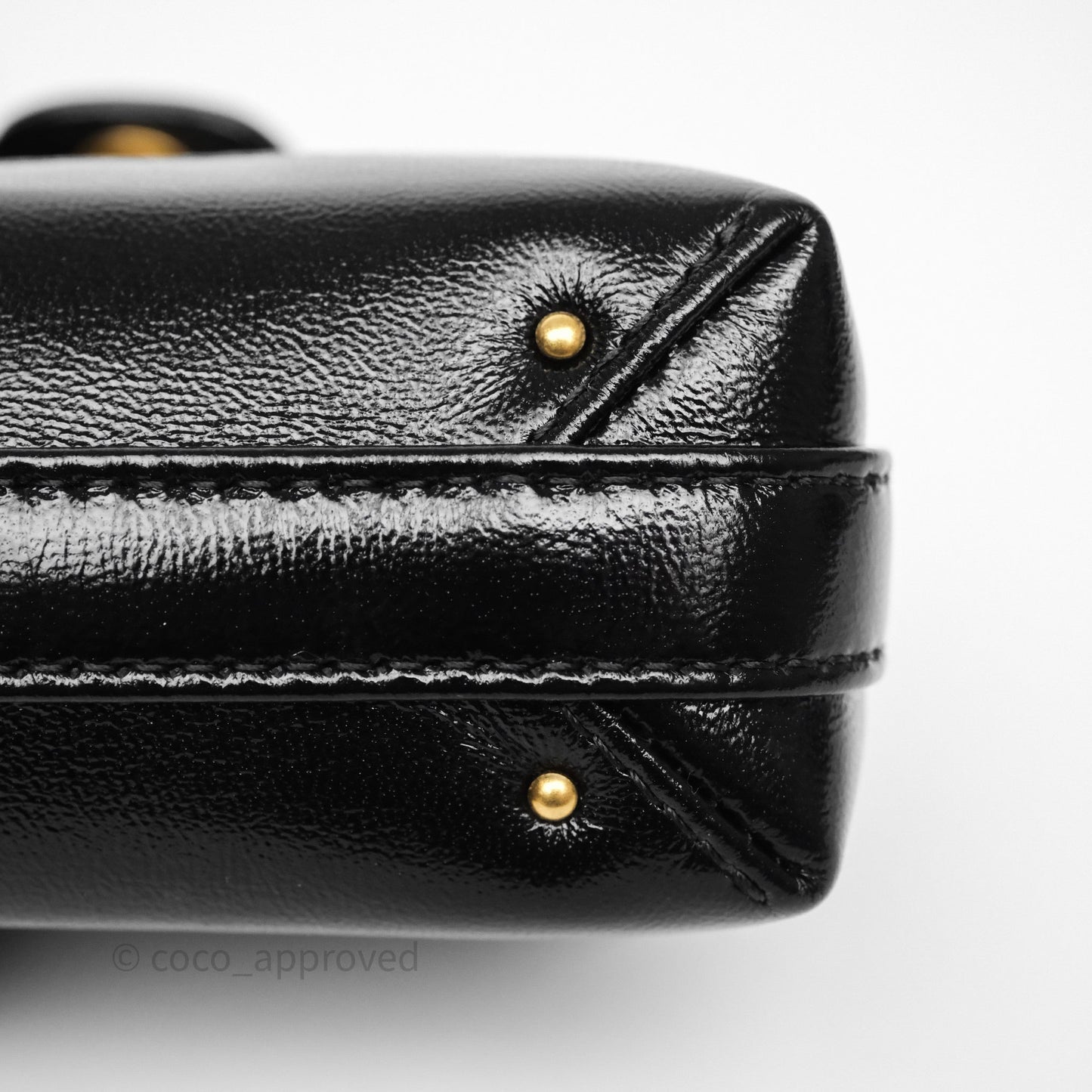 Chanel Mini Cocodoc Doctor Clutch with Chain Black Shiny Lambskin Aged Gold Hardware