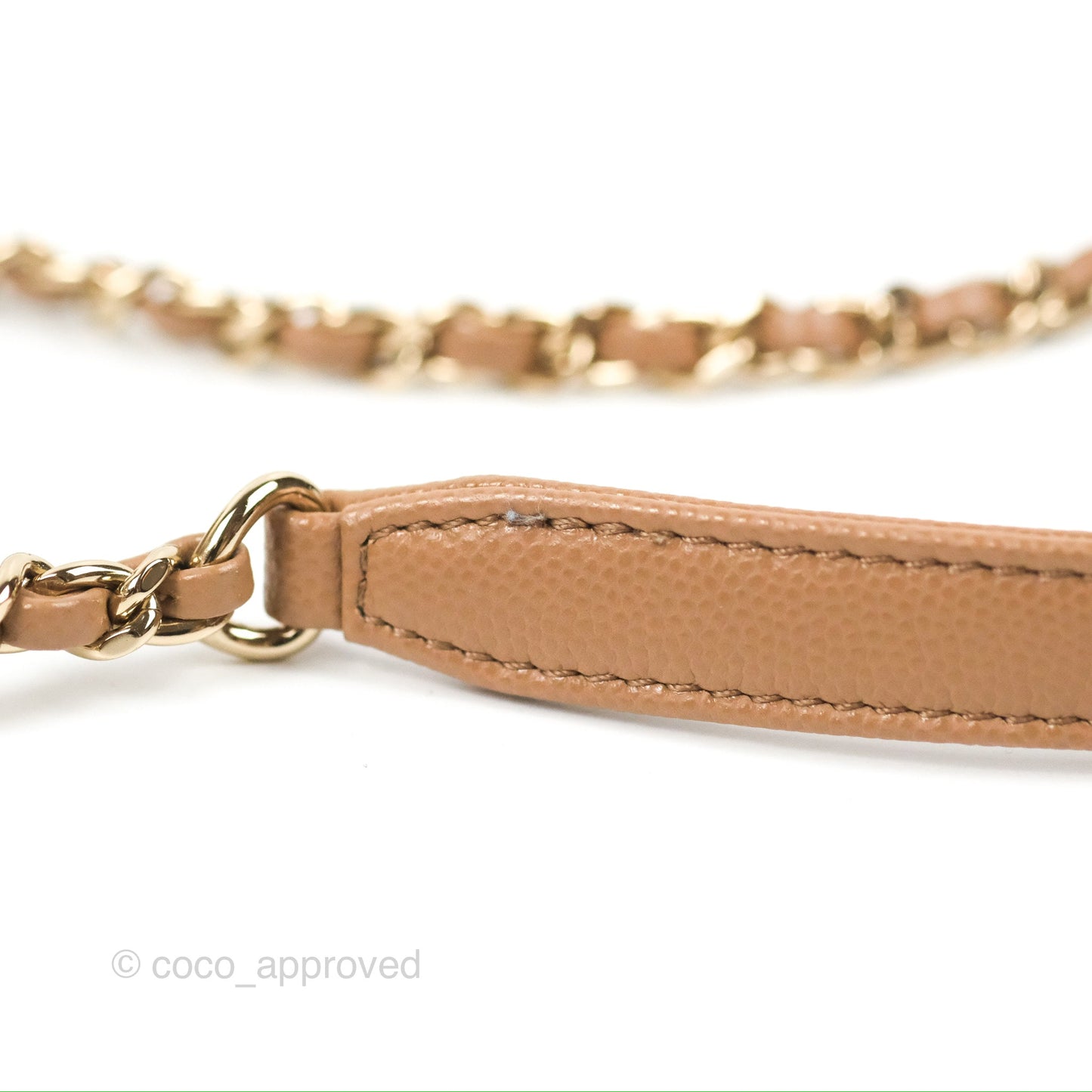 Chanel Small Coco Handle Quilted Dark Beige Caviar Gold Hardware