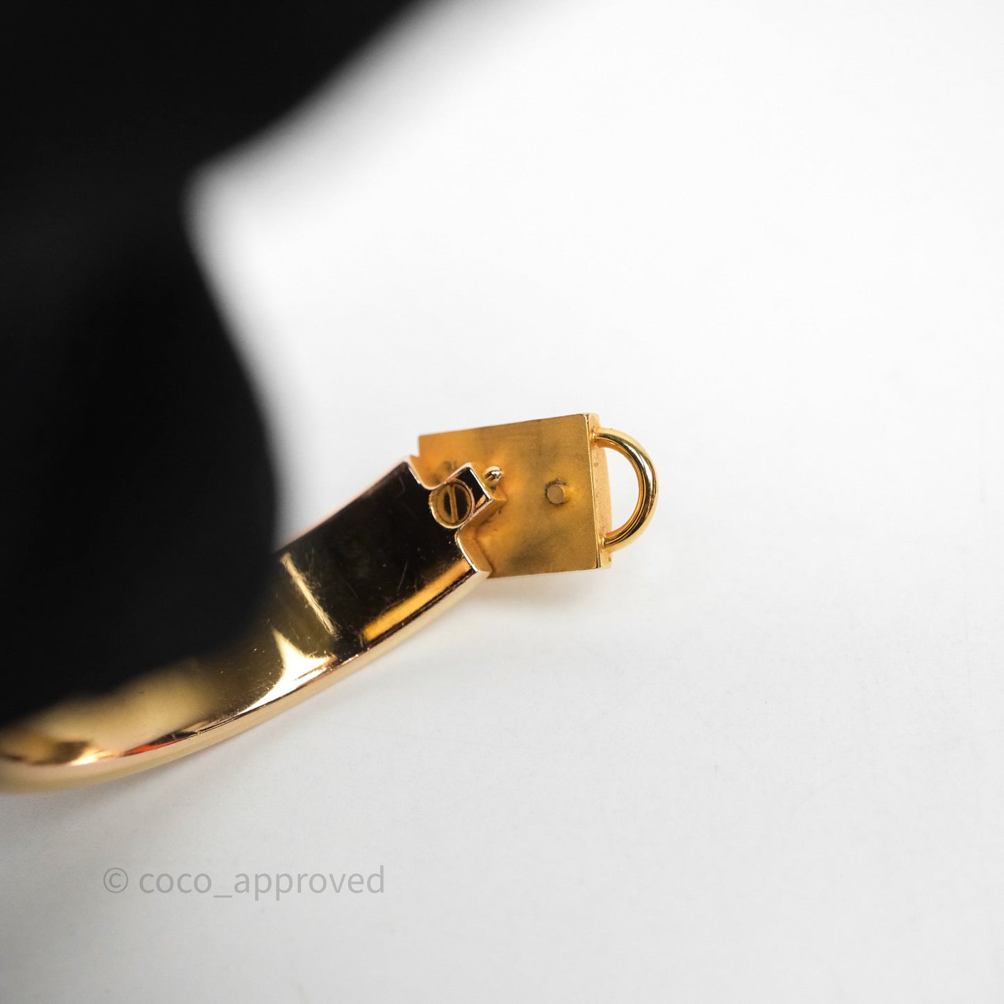 Hermes Clic Cadenas Bracelet Ivory White Gold Hardware