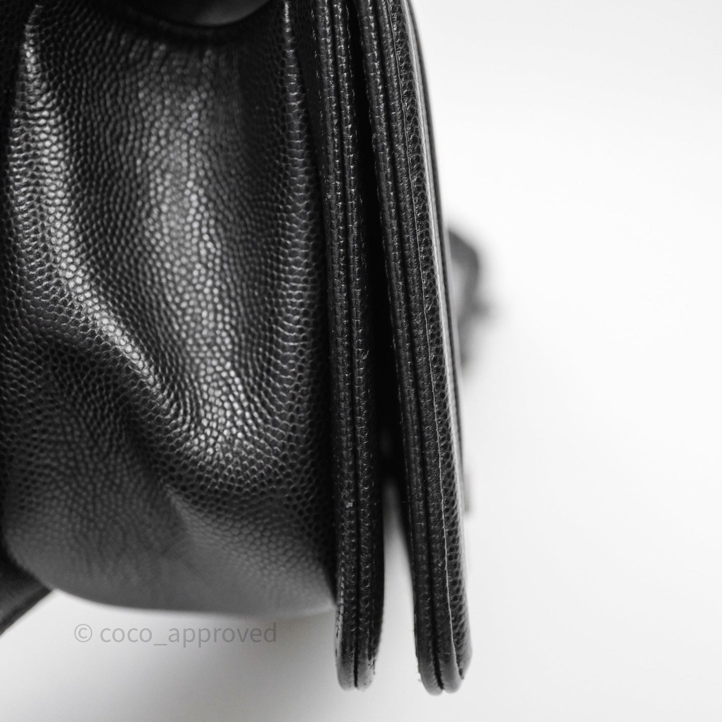 Chanel Small Boy Quilted Black Caviar Ruthenium Hardware