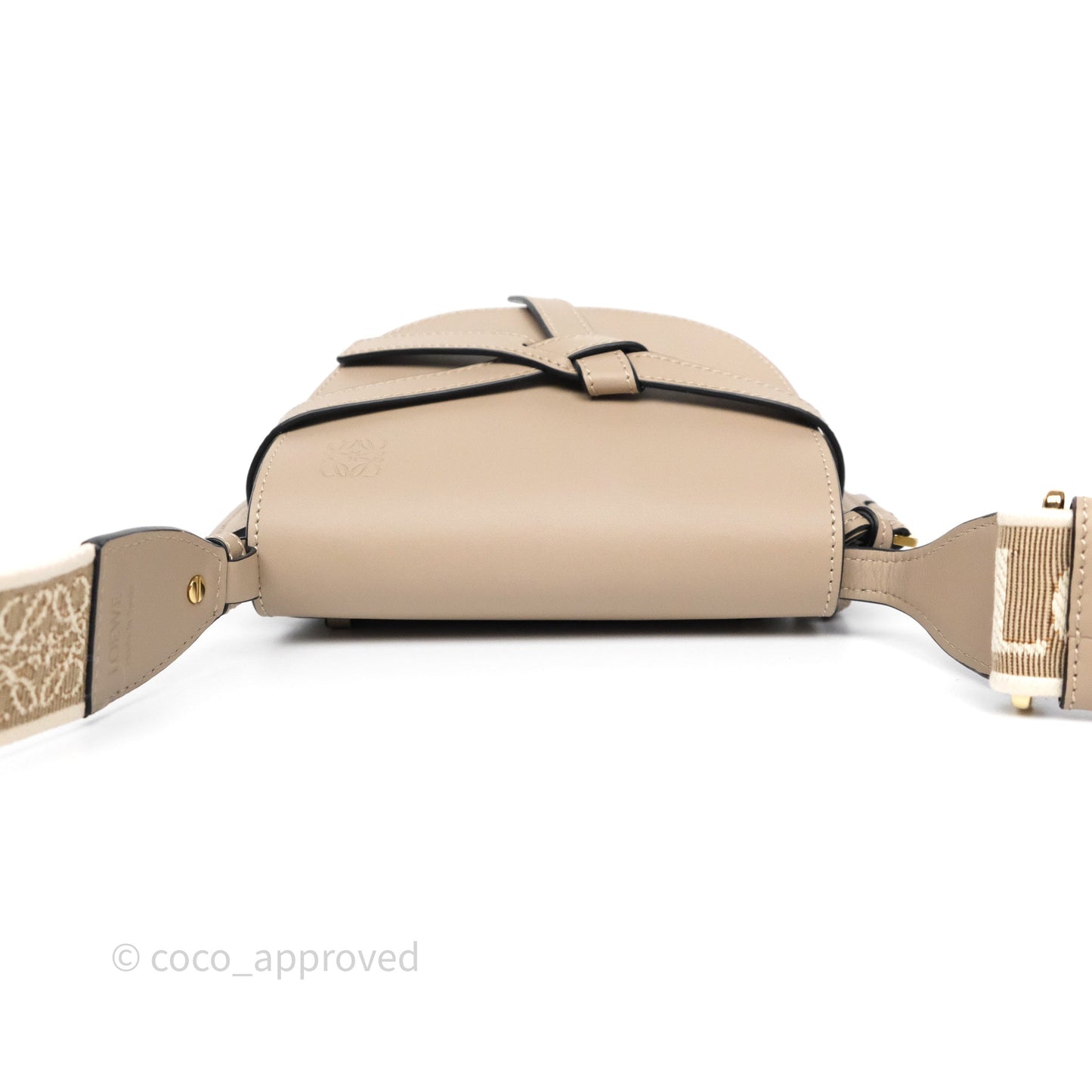 Loewe Mini Gate Dual Bag Beige Sand Soft Calfskin Jacquard Strap