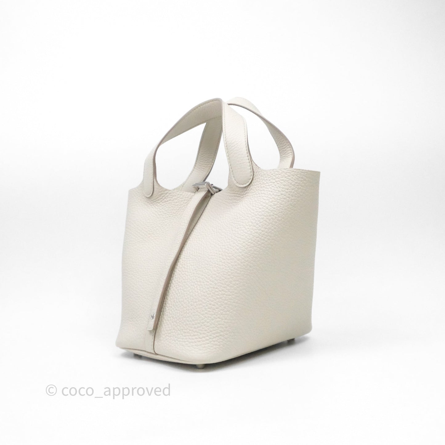 Hermes Picotin 18 Beton 8L Clemence  Palladium Hardware