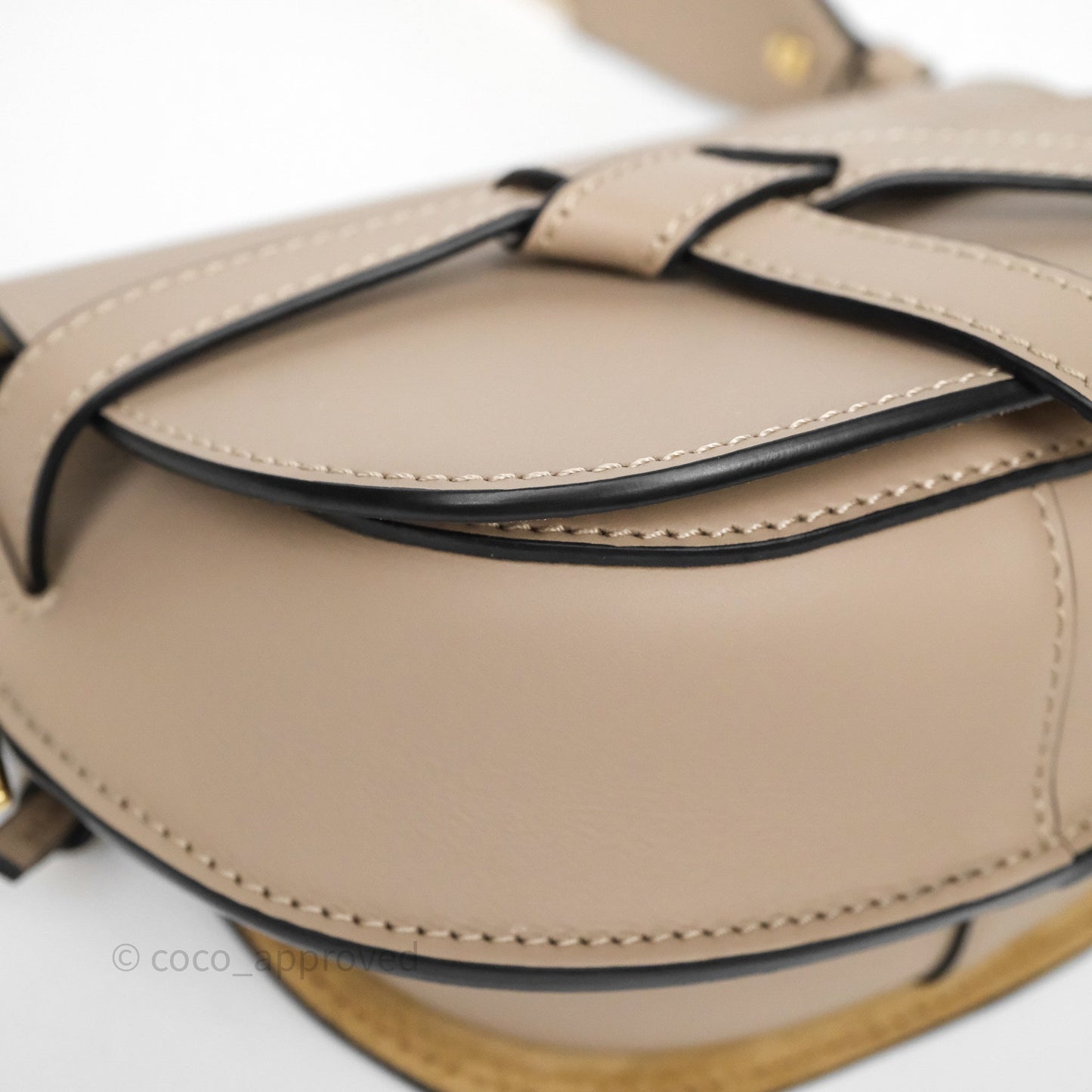 Loewe Mini Gate Dual Bag Beige Sand Soft Calfskin Jacquard Strap