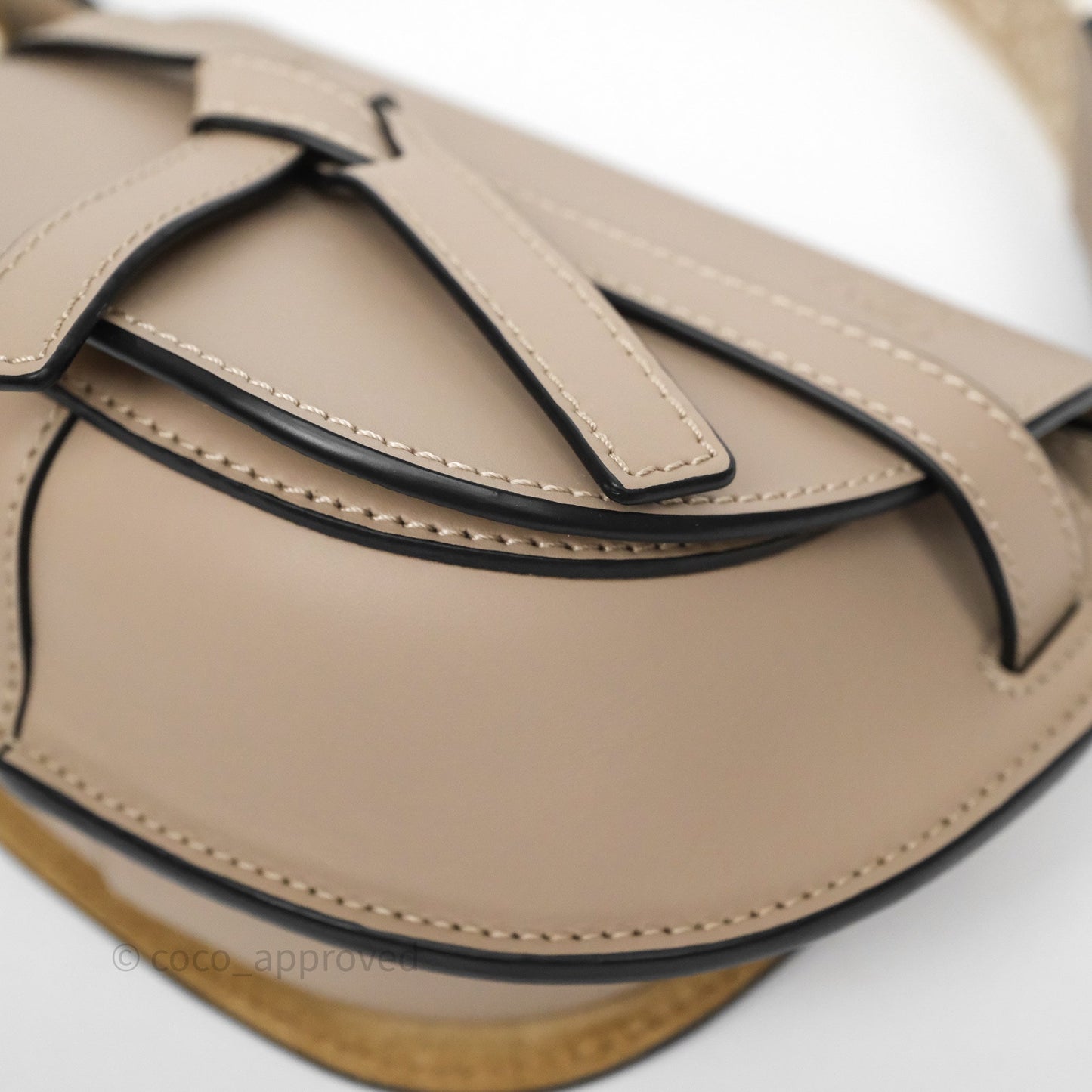 Loewe Mini Gate Dual Bag Beige Sand Soft Calfskin Jacquard Strap
