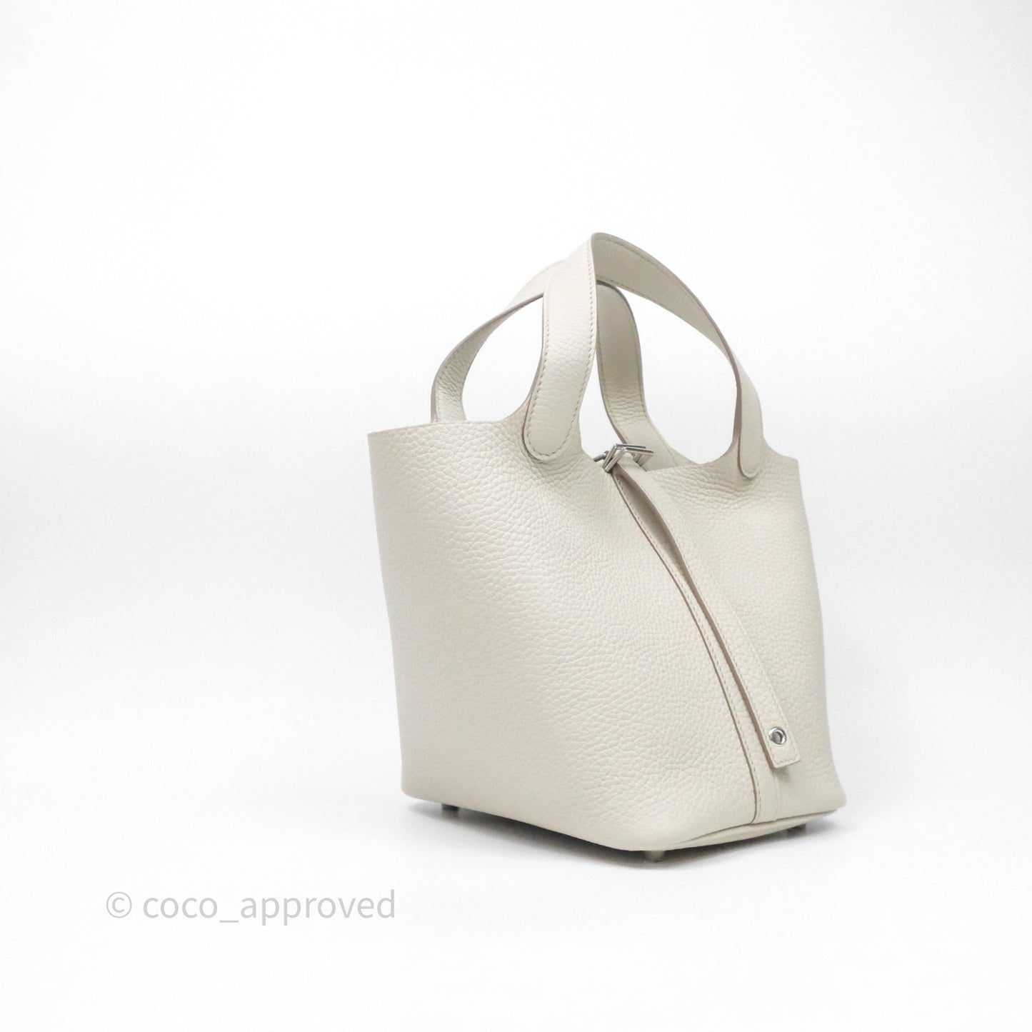 Hermes Picotin 18 Beton 8L Clemence  Palladium Hardware