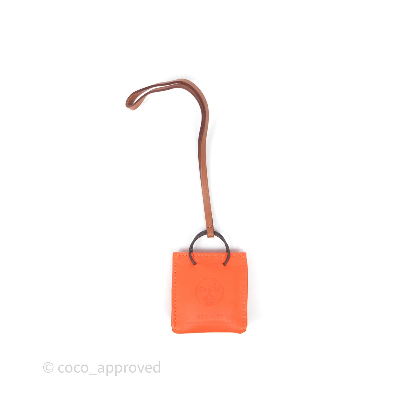 Hermès Orange Shopping Bag Charm