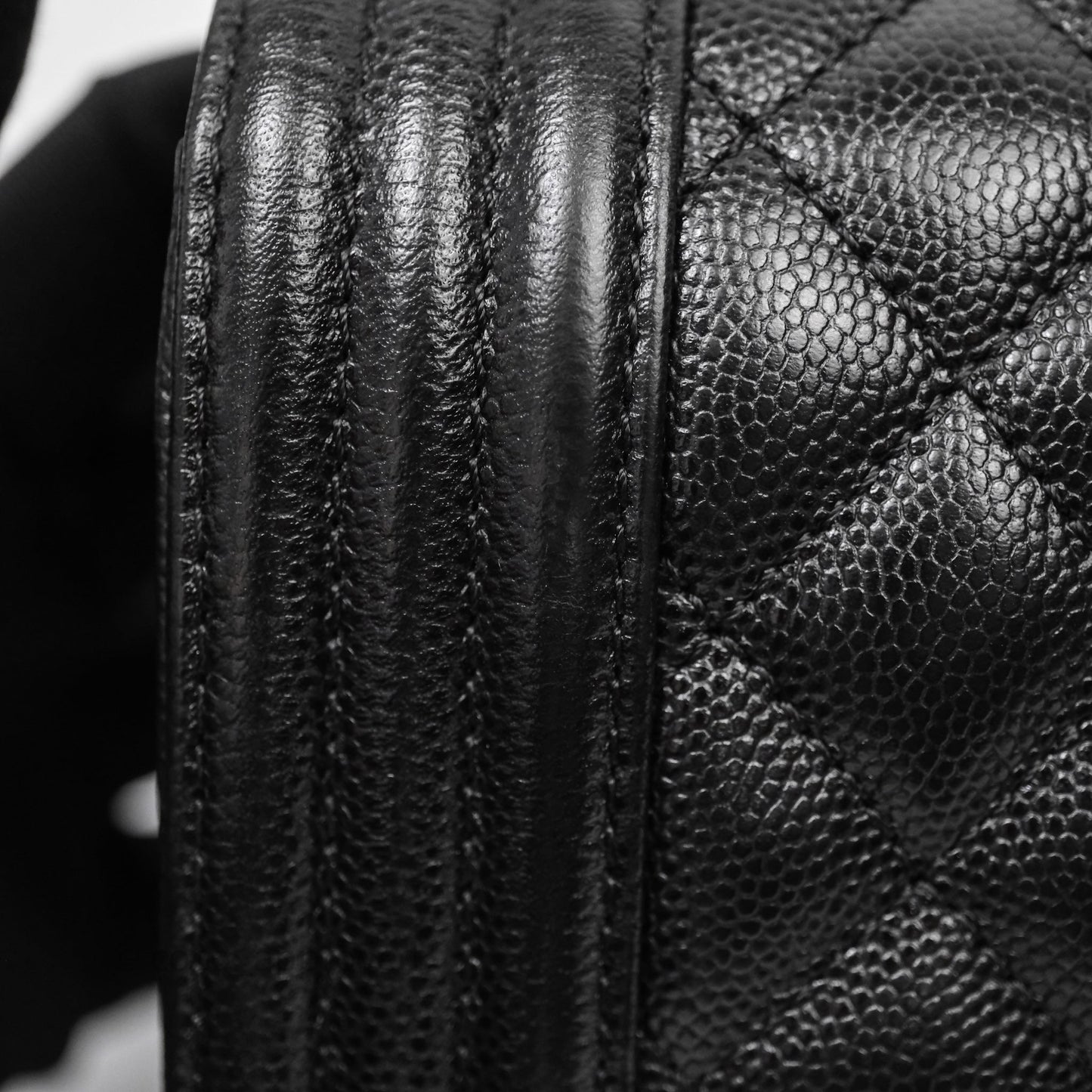 Chanel Small Boy Quilted Black Caviar Ruthenium Hardware