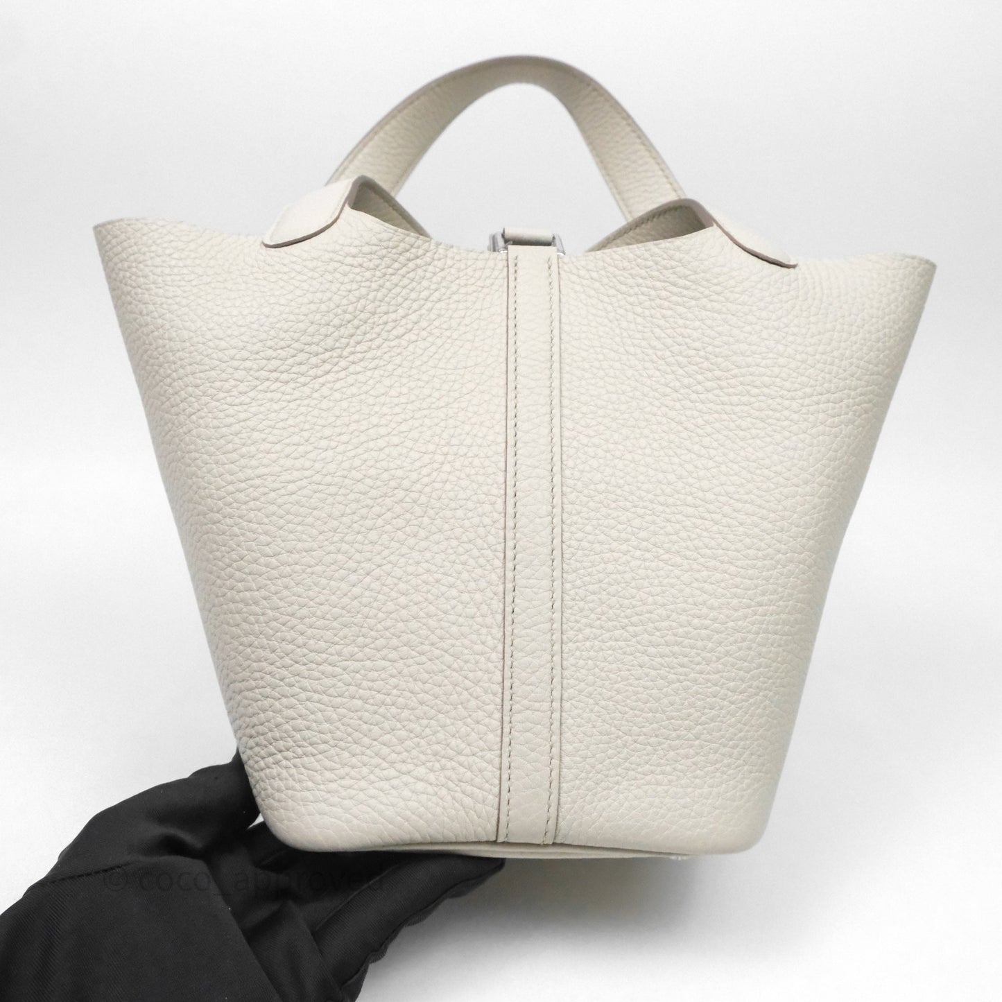 Hermes Picotin 18 Beton 8L Clemence  Palladium Hardware