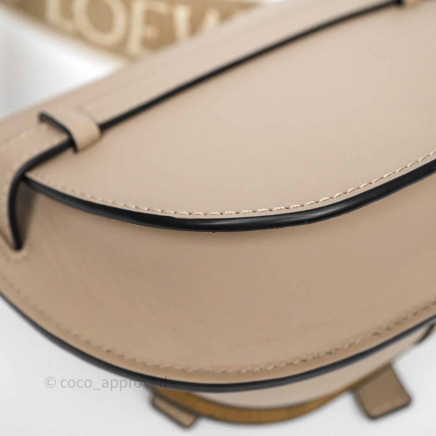 Loewe Mini Gate Dual Bag Beige Sand Soft Calfskin Jacquard Strap