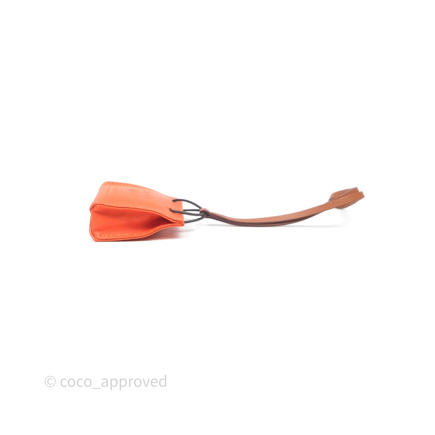 Hermès Orange Shopping Bag Charm