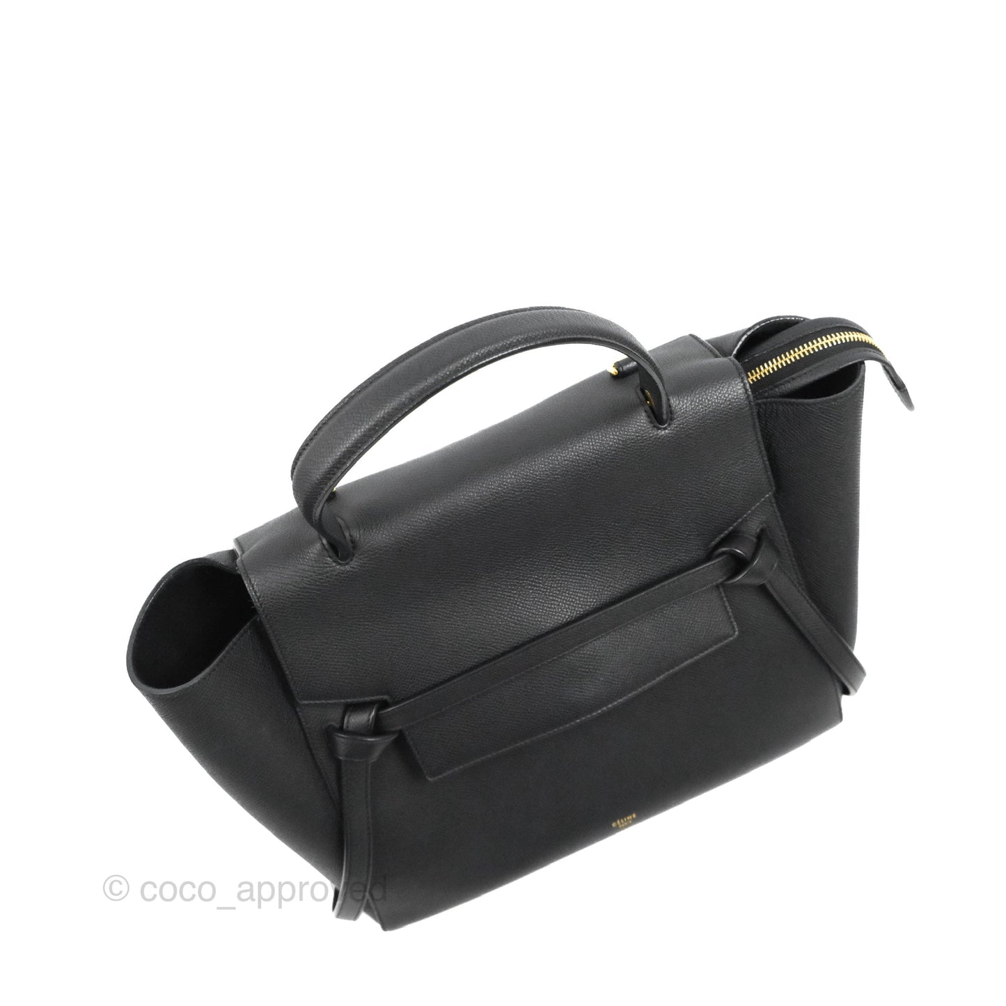 Celine Mini Belt Bag Black Grained Calfskin Gold Hardware