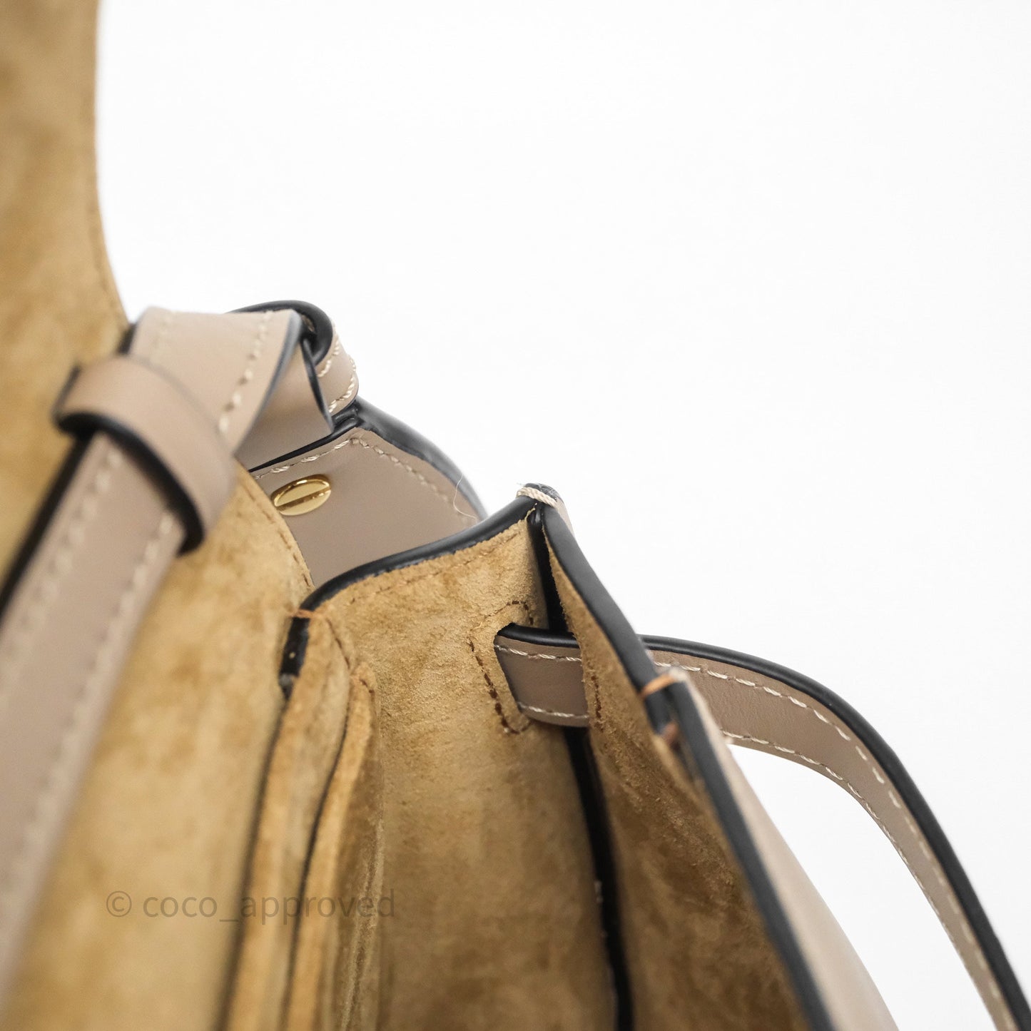 Loewe Mini Gate Dual Bag Beige Sand Soft Calfskin Jacquard Strap