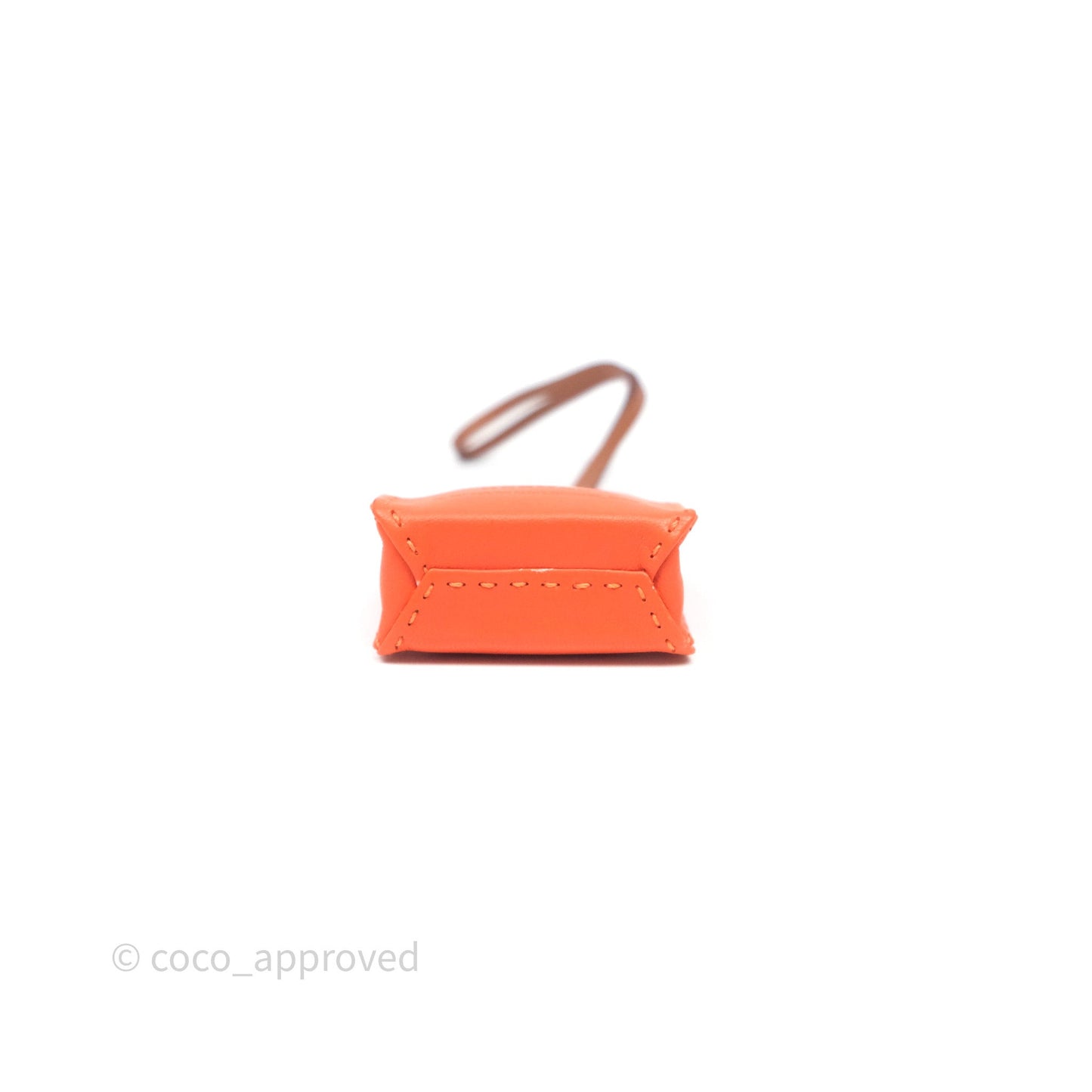 Hermès Orange Shopping Bag Charm