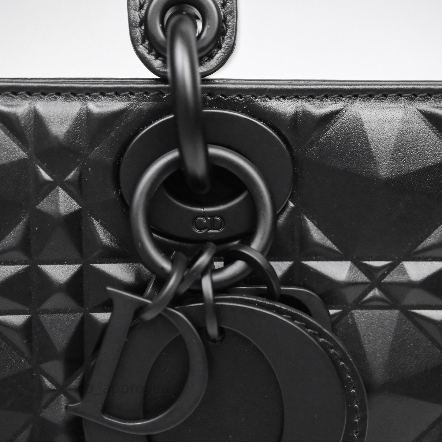 Dior Lady D-Joy Bag So Black Cannage Calfskin with Diamond Motif