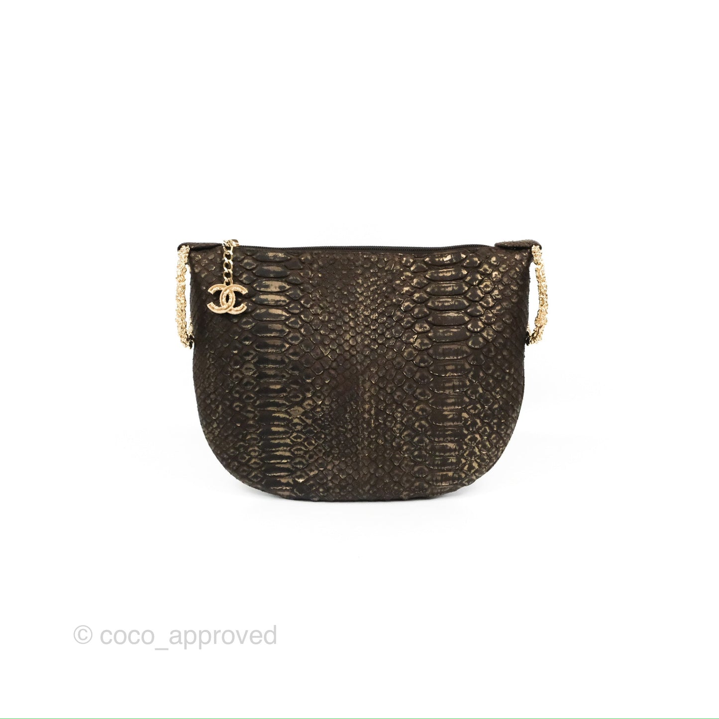 Chanel Python Fortune Cookie Clutch