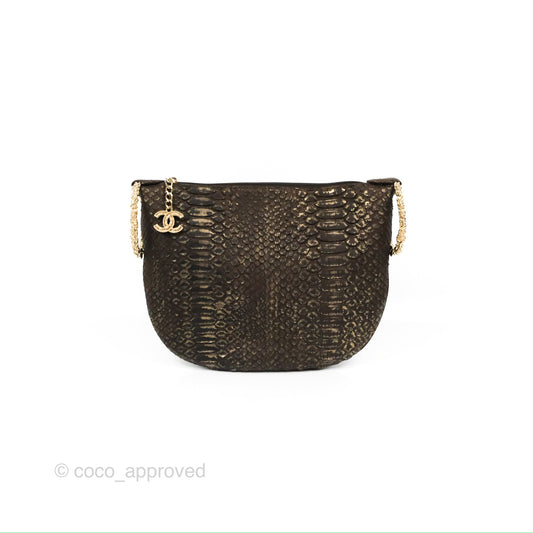 Chanel Python Fortune Cookie Clutch