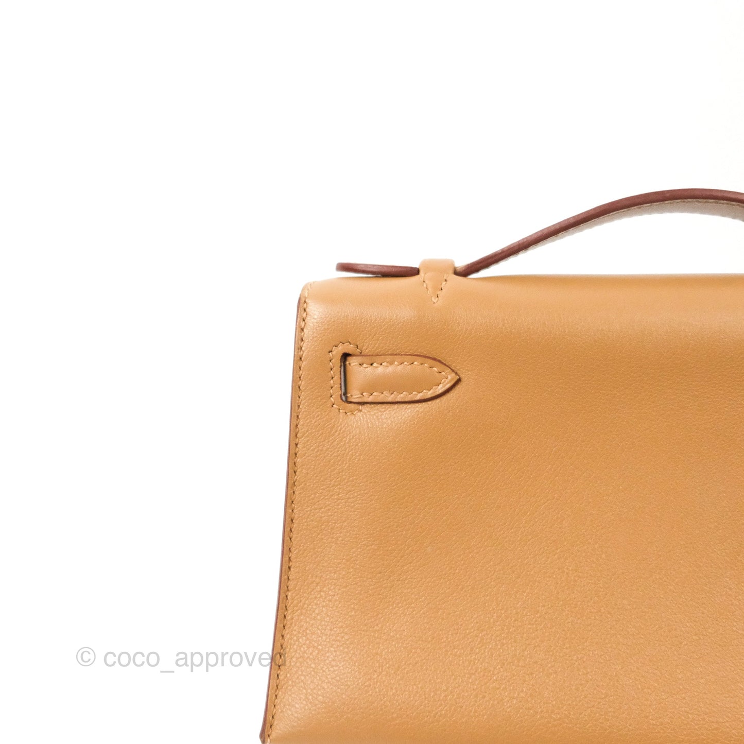 Hermès Kelly Pochette Clutch Biscuit 48 Swift Palladium Hardware