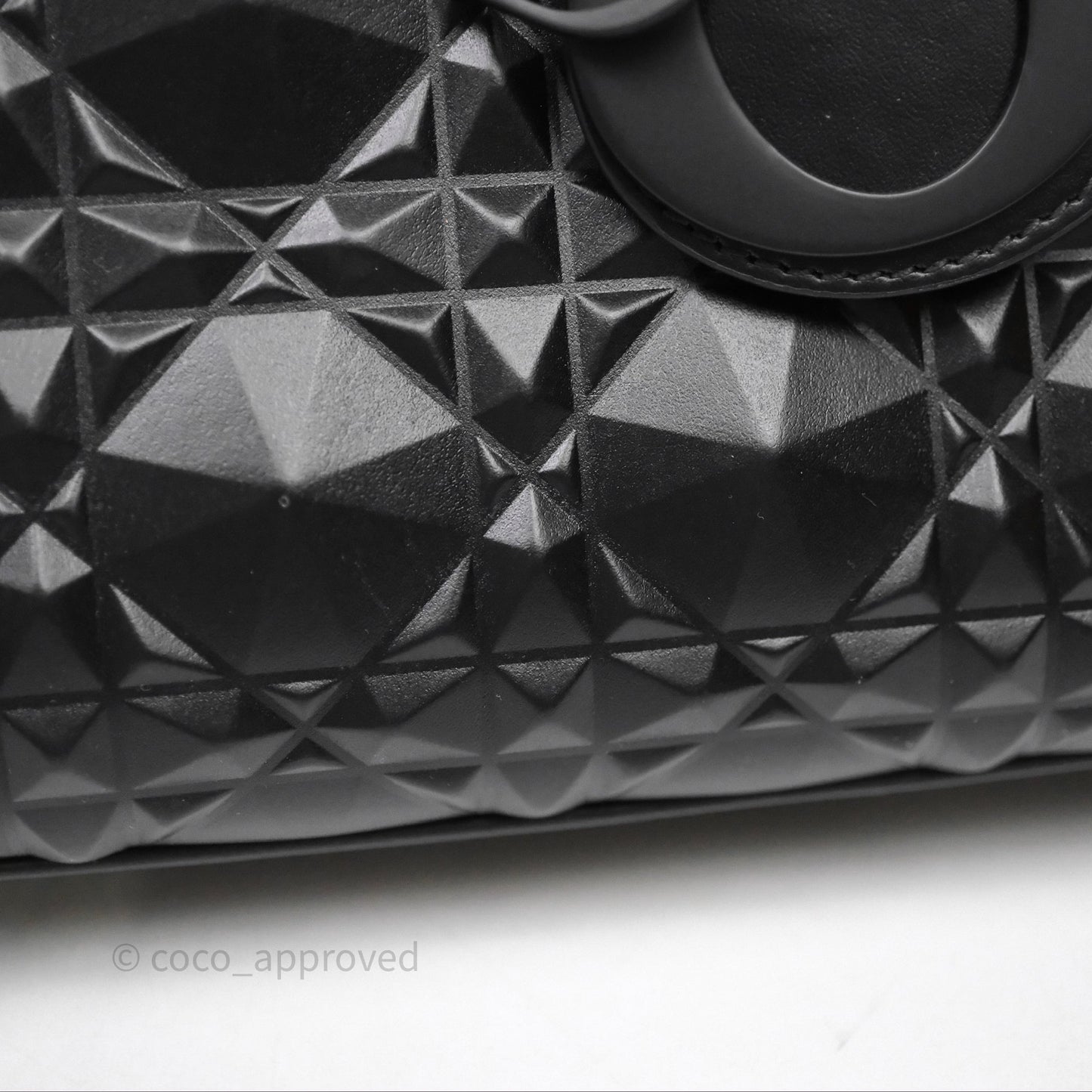 Dior Lady D-Joy Bag So Black Cannage Calfskin with Diamond Motif