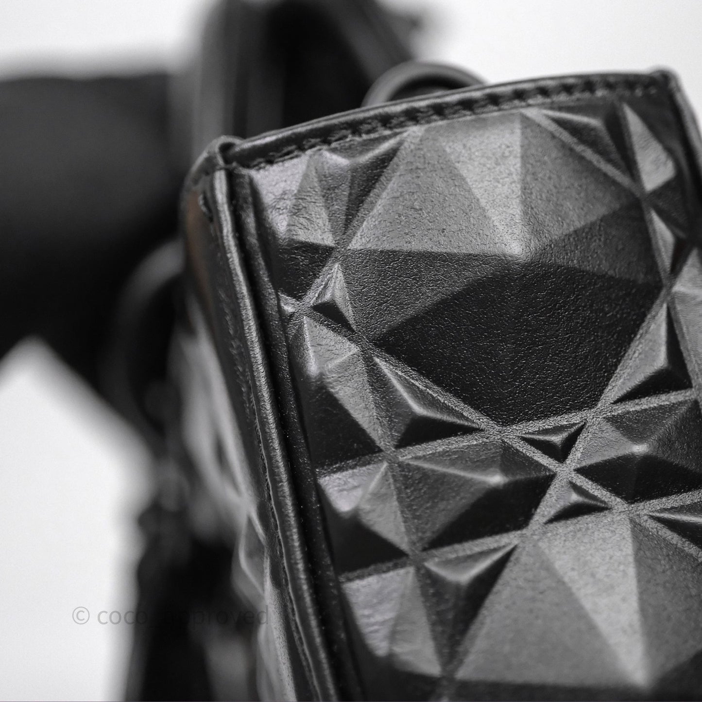 Dior Lady D-Joy Bag So Black Cannage Calfskin with Diamond Motif