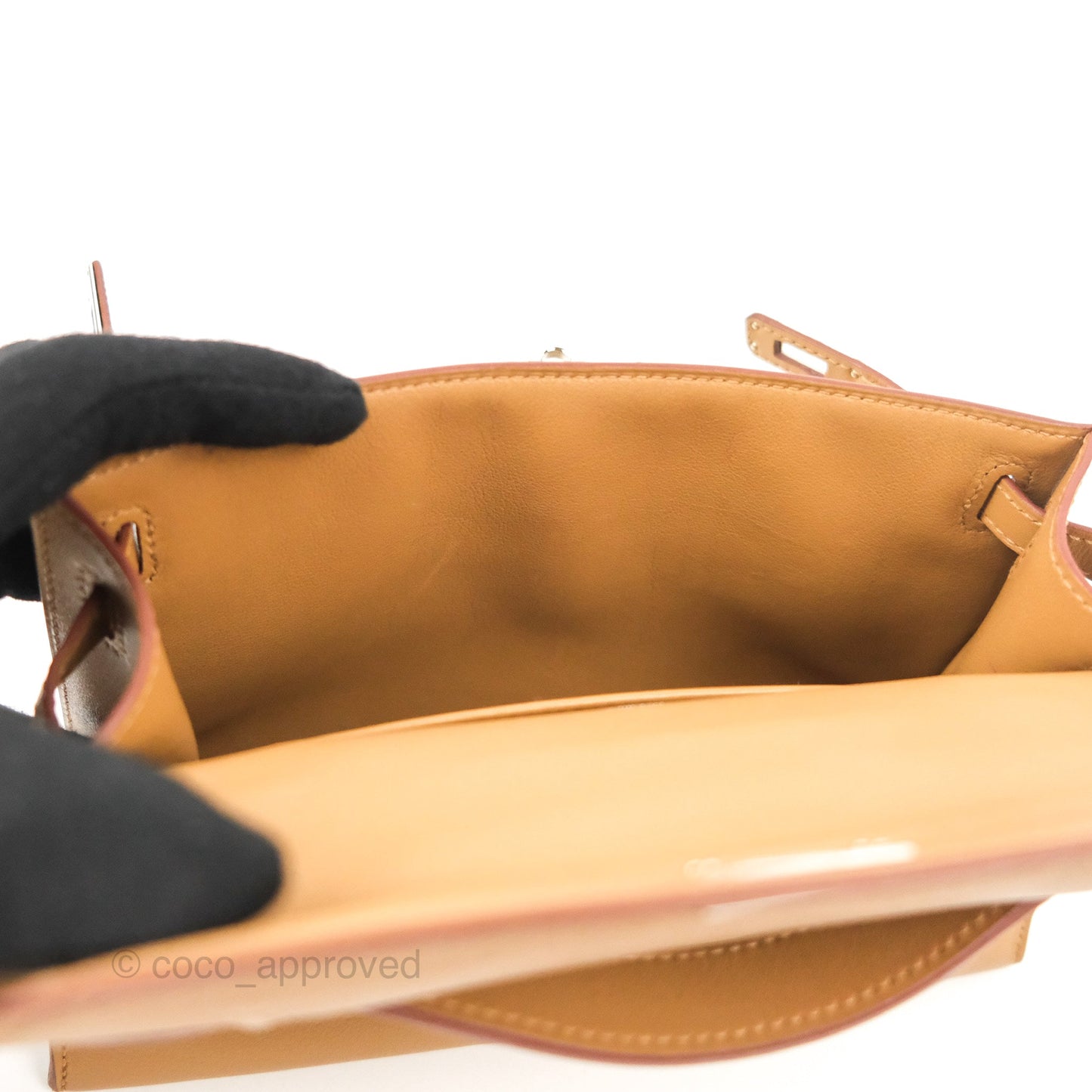 Hermès Kelly Pochette Clutch Biscuit 48 Swift Palladium Hardware