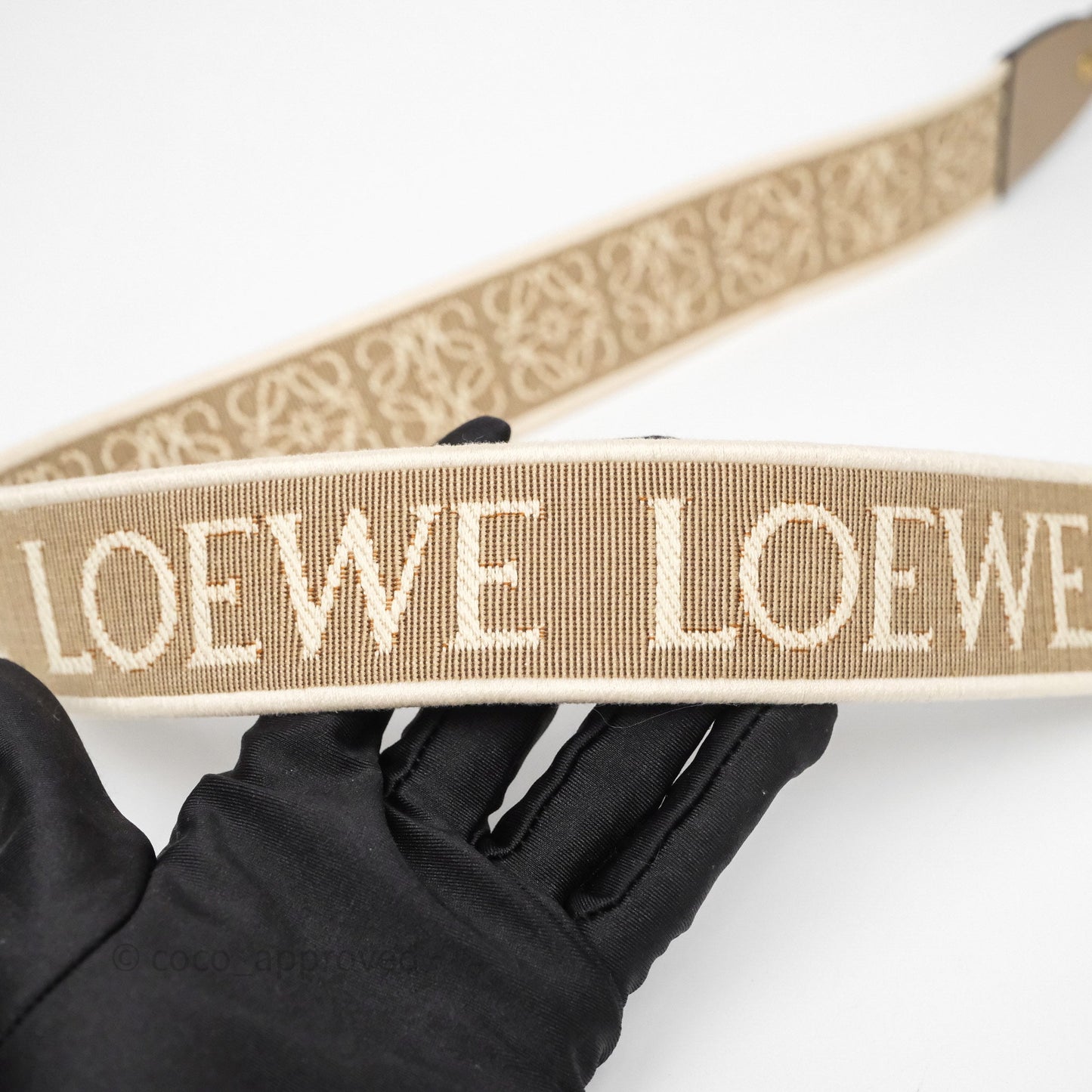 Loewe Mini Gate Dual Bag Beige Sand Soft Calfskin Jacquard Strap