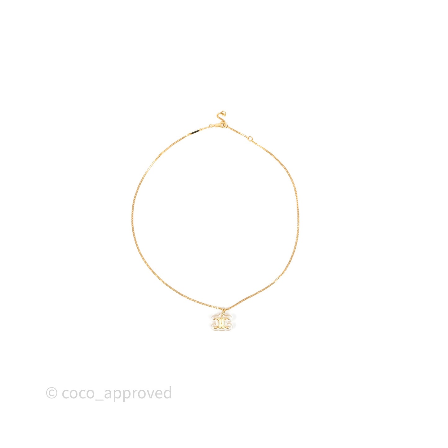 Celine Glacon Necklace Gold Tone