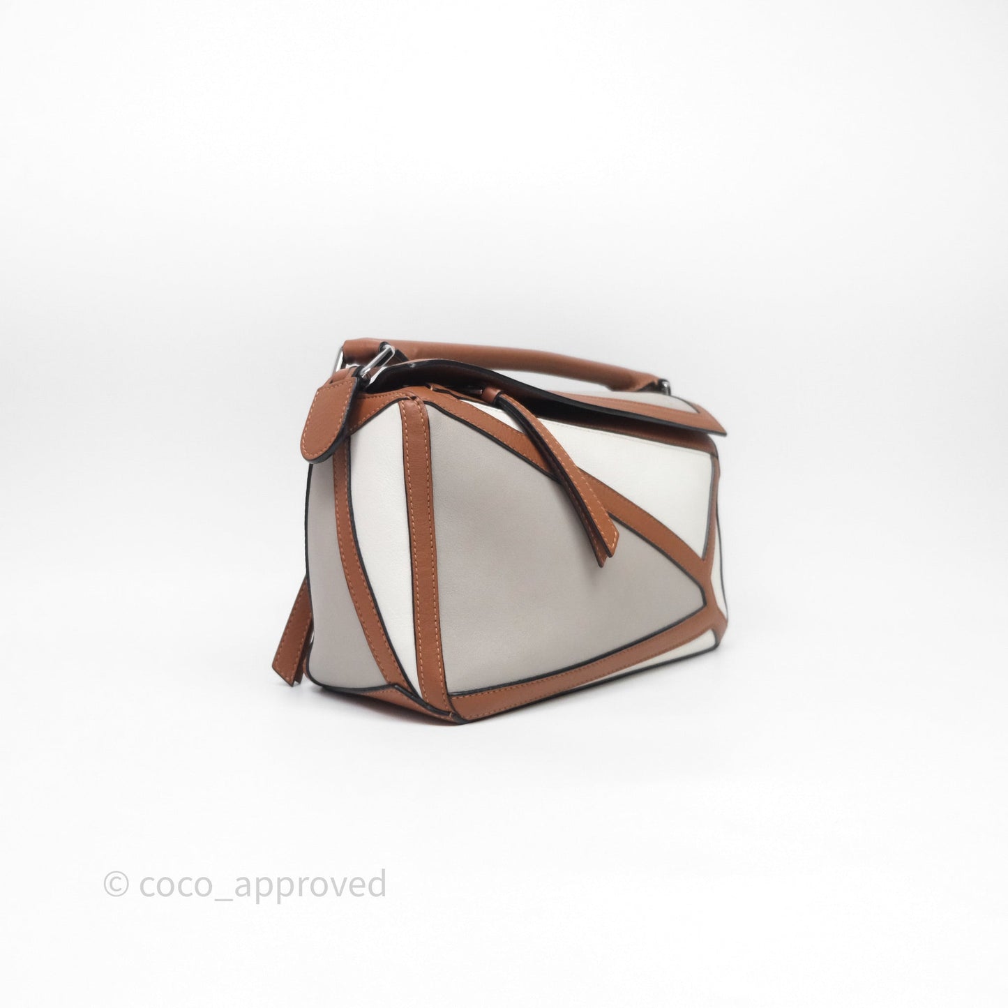 Loewe Small Graphic Puzzle Bag Ghost Soft White Calfskin
