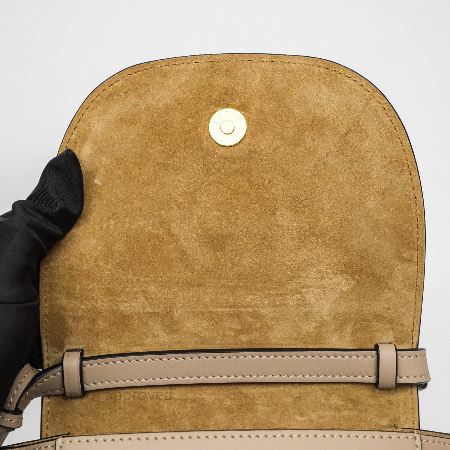 Loewe Mini Gate Dual Bag Beige Sand Soft Calfskin Jacquard Strap