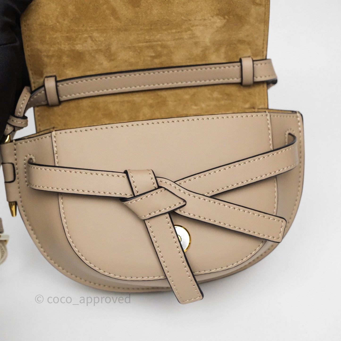 Loewe Mini Gate Dual Bag Beige Sand Soft Calfskin Jacquard Strap