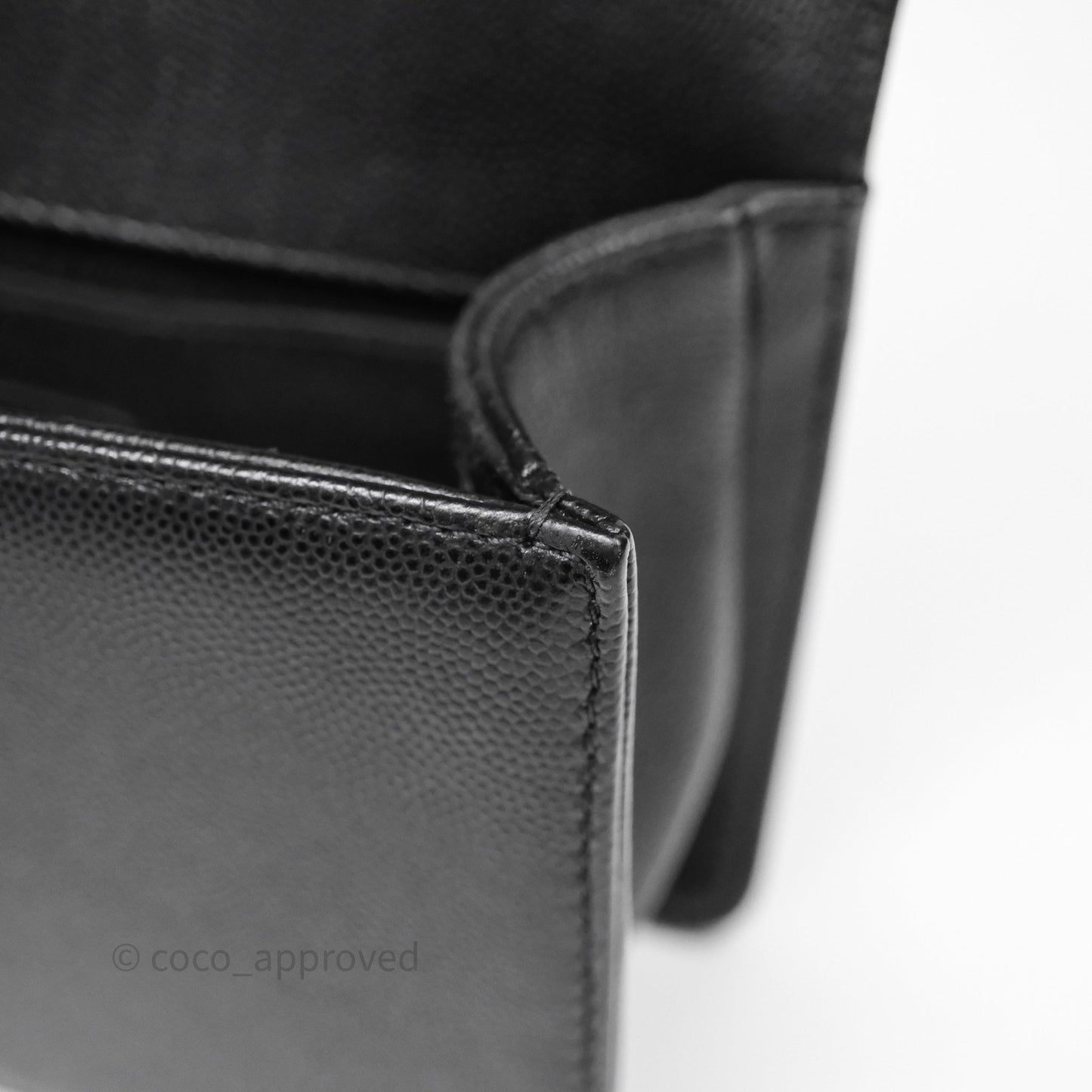 Chanel Small Boy Quilted Black Caviar Ruthenium Hardware