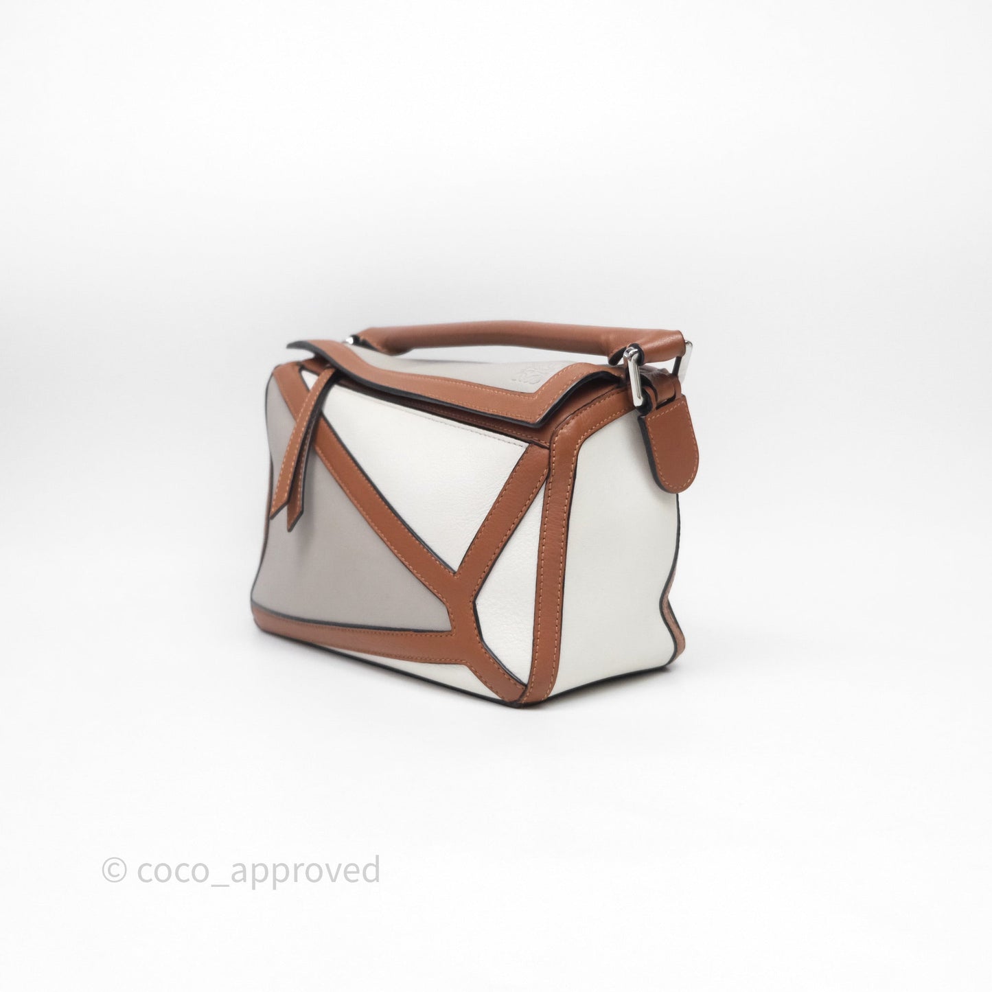 Loewe Small Graphic Puzzle Bag Ghost Soft White Calfskin
