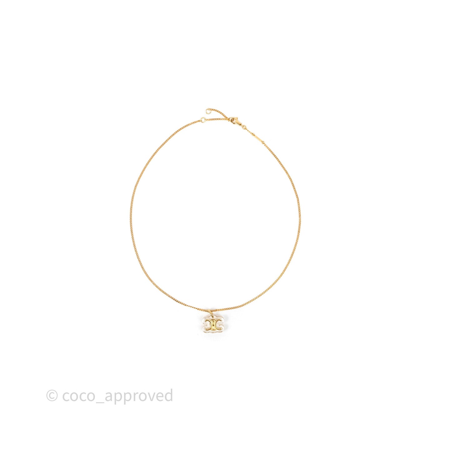 Celine Glacon Necklace Gold Tone