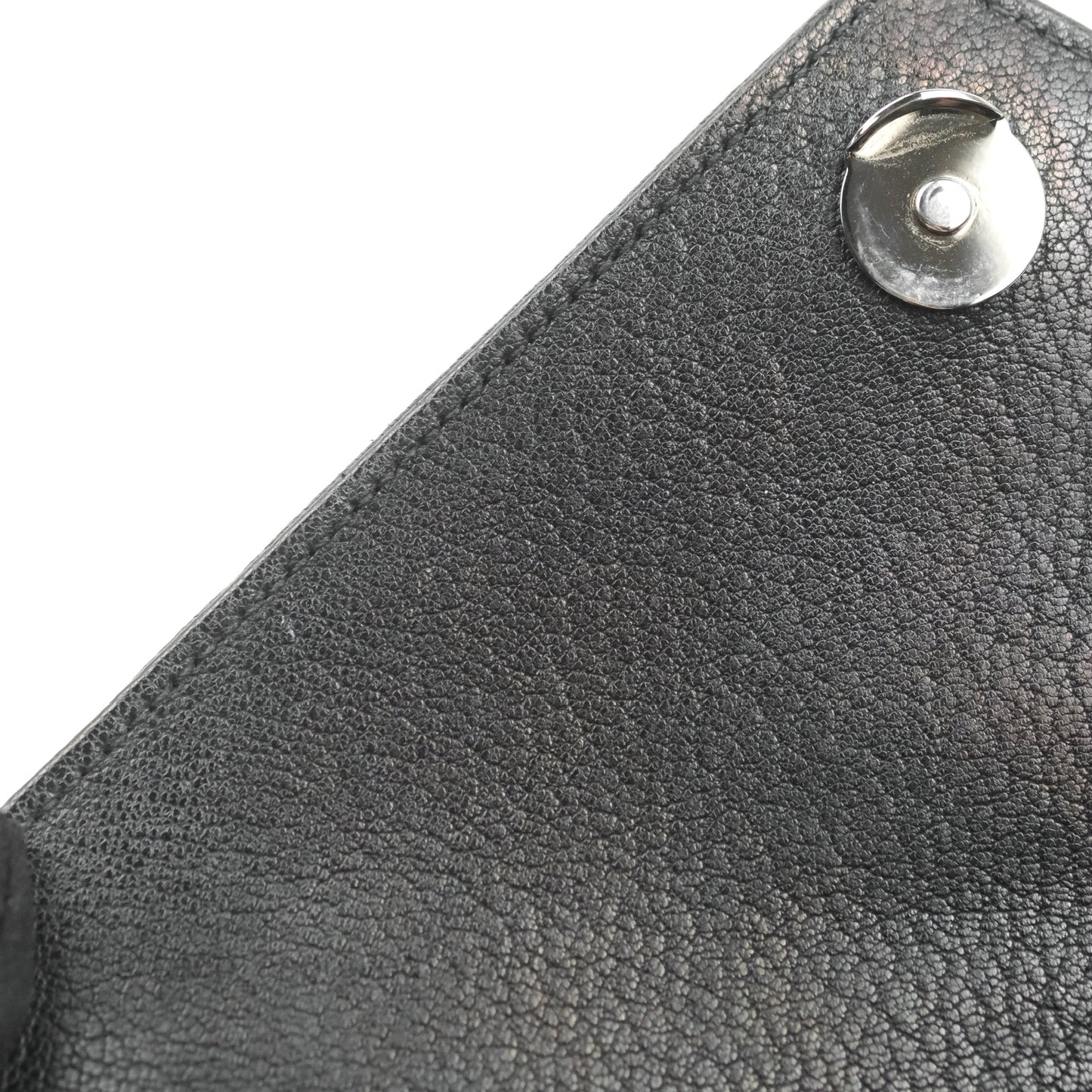 Saint Laurent Chevron Medium College Black Chain Bag Ruthenium Hardware